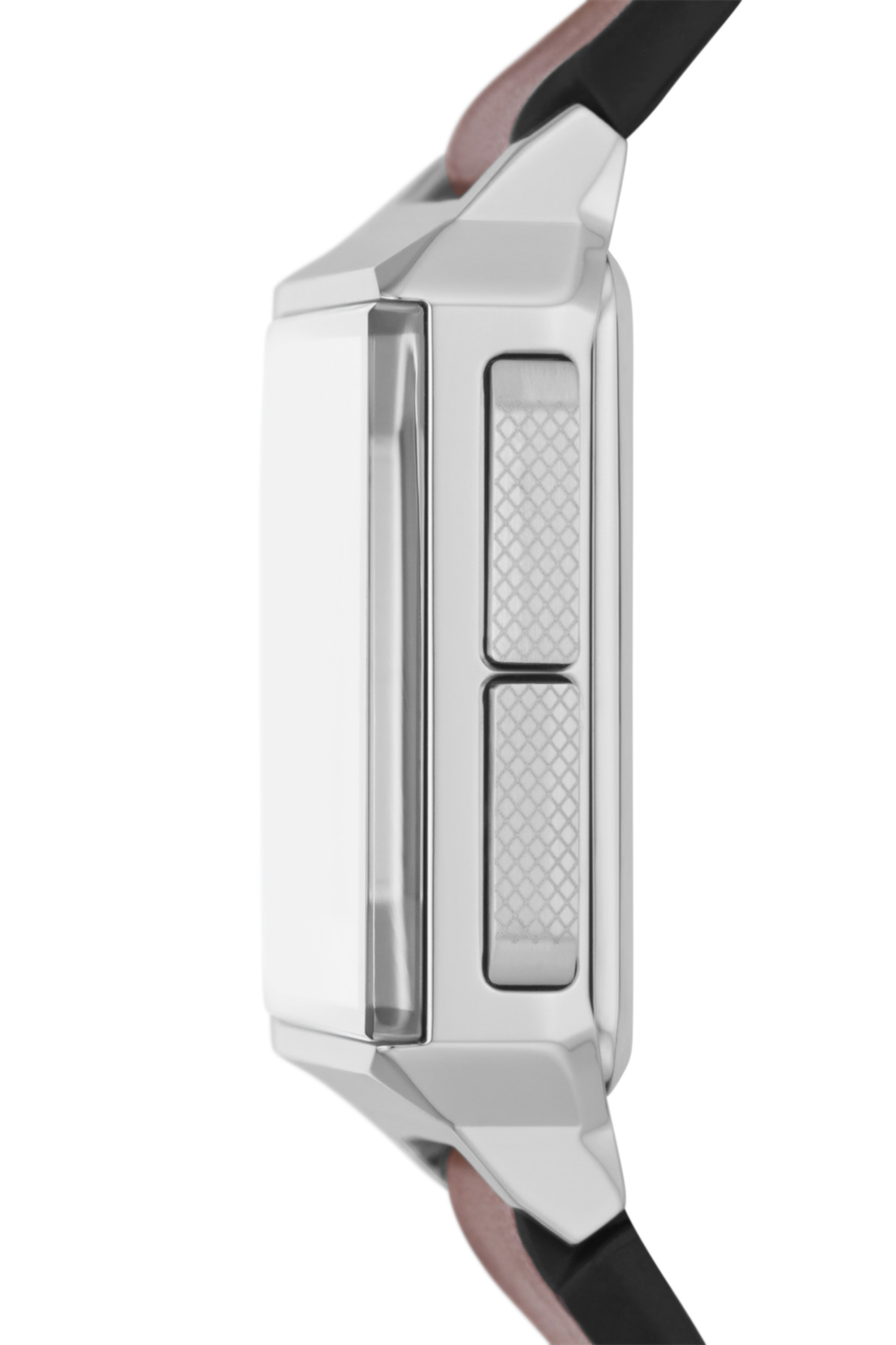 Diesel - DZ1995, Unisex Chopped Digitalarmbanduhr mit braunem Lederarmband in Braun - 3