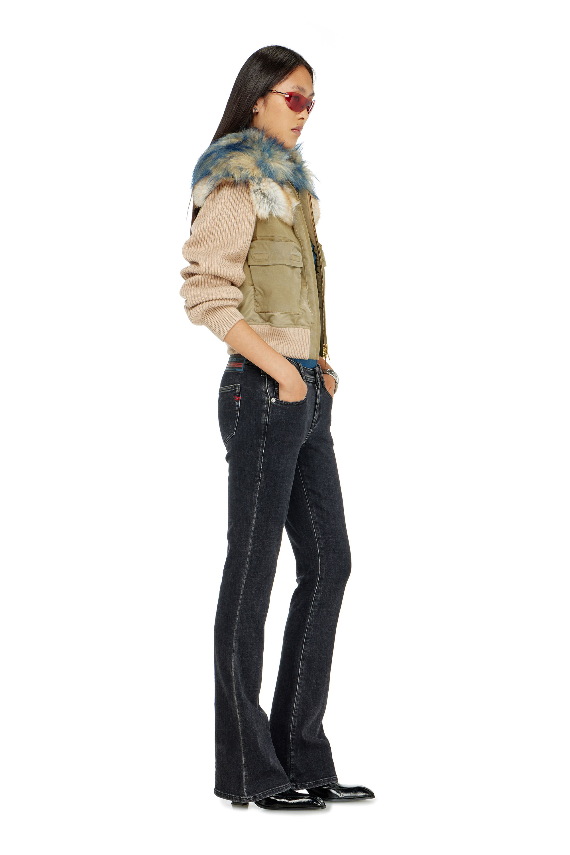 Diesel - Damen Bootcut Jeans 1969 D-Ebbey 09P75, Schwarz/Dunkelgrau - 2