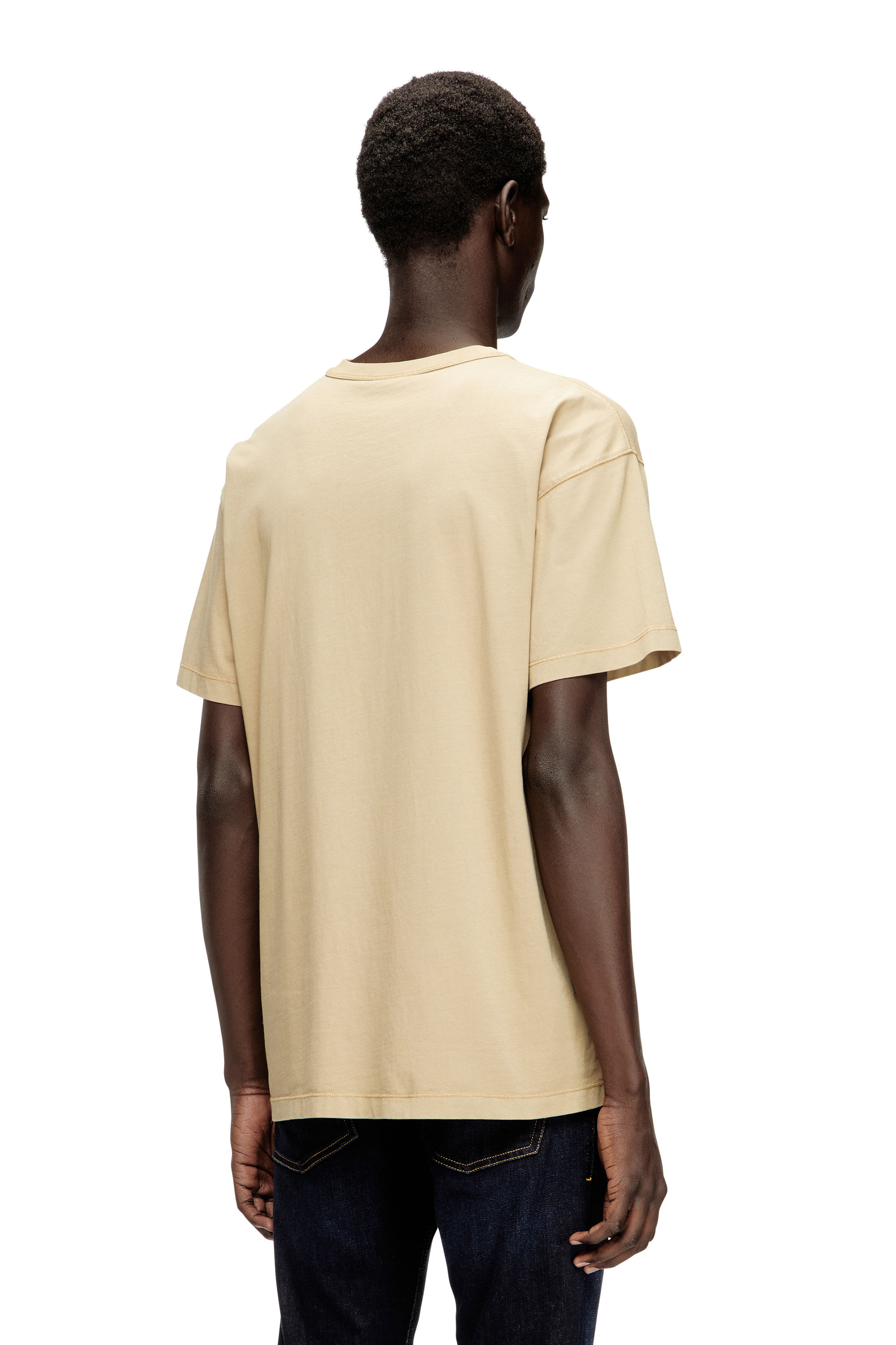 Diesel - T-NORM-IOD, Herren Light cotton T-shirt with metallic Oval D logo in Beige - 4