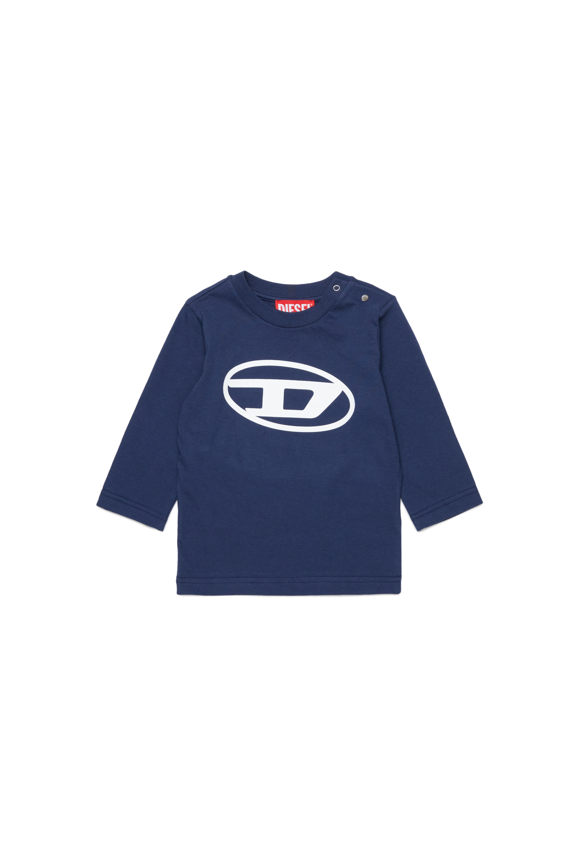 Diesel - TCERBLSB, Unisex Langarm-T-Shirt mit Oval D in Blau - Image 1