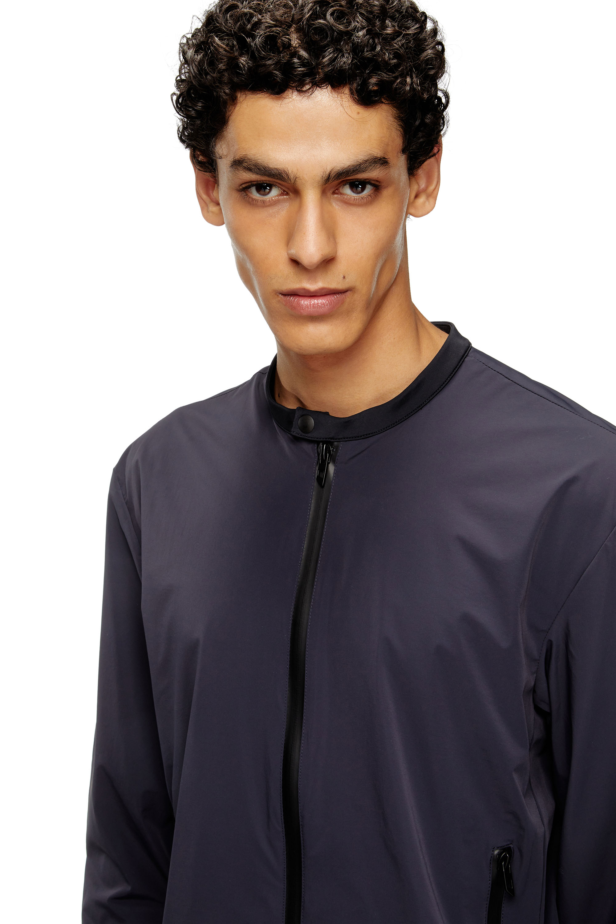 Diesel - J-DOMNALL-NY, Herren Jacke aus Bi-Stretch-Nylon in Dunkelblau - 5