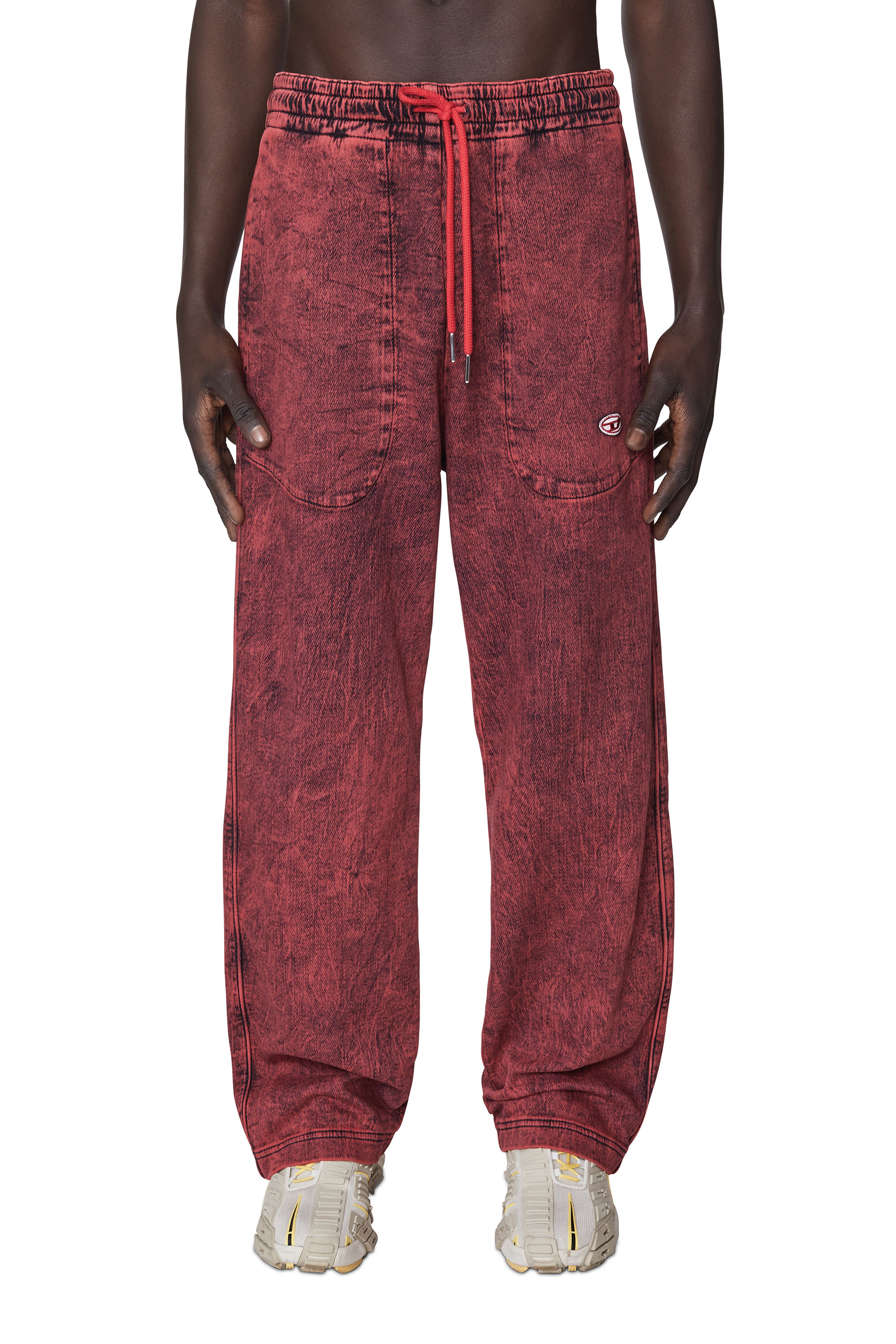 Diesel - D-Martians Track Denim 09D16 Straight, Rot - Image 1