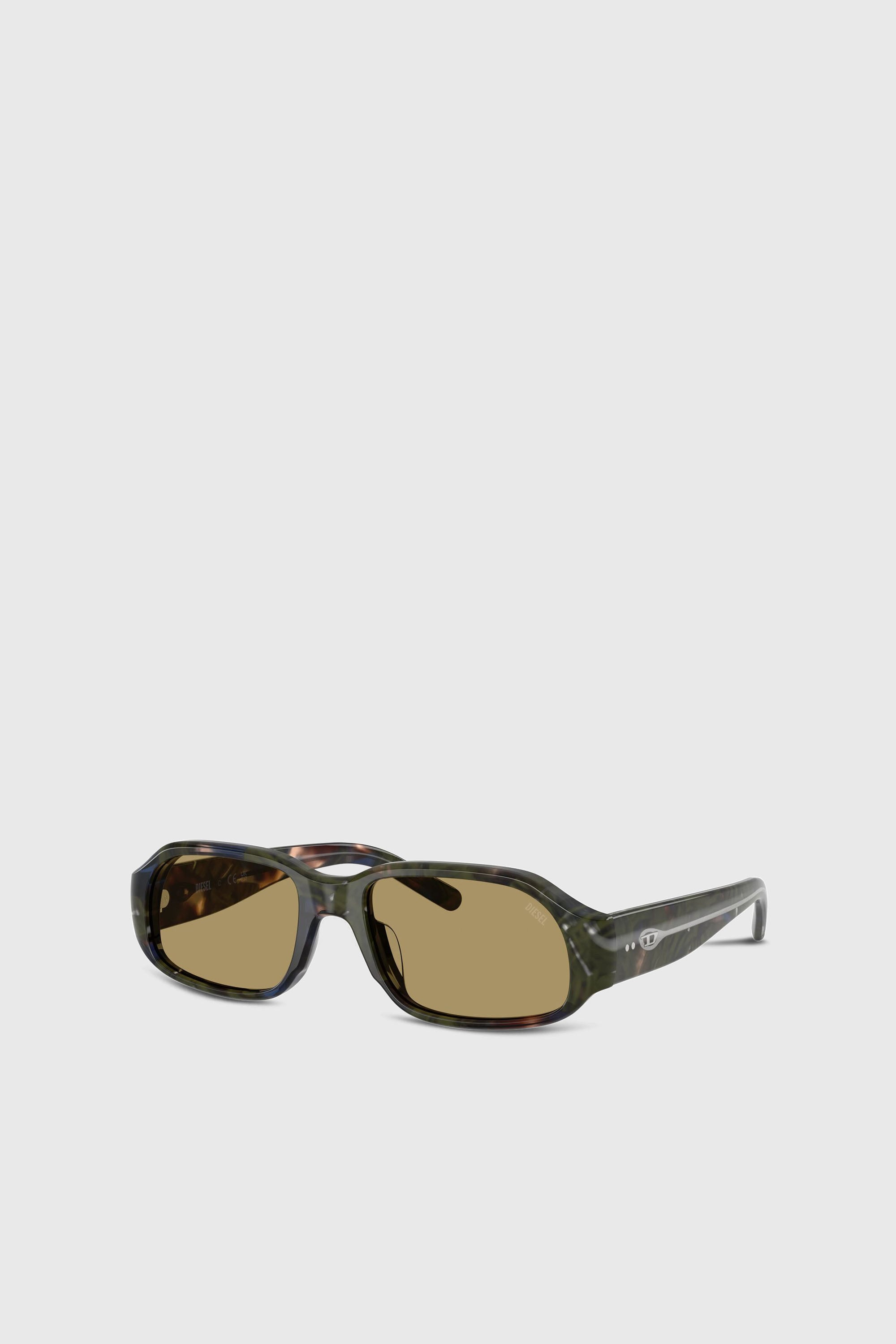 Diesel - 0DL2009U, Unisex Rechteckige Sonnenbrille in Gr&uuml;n/Braun - 2