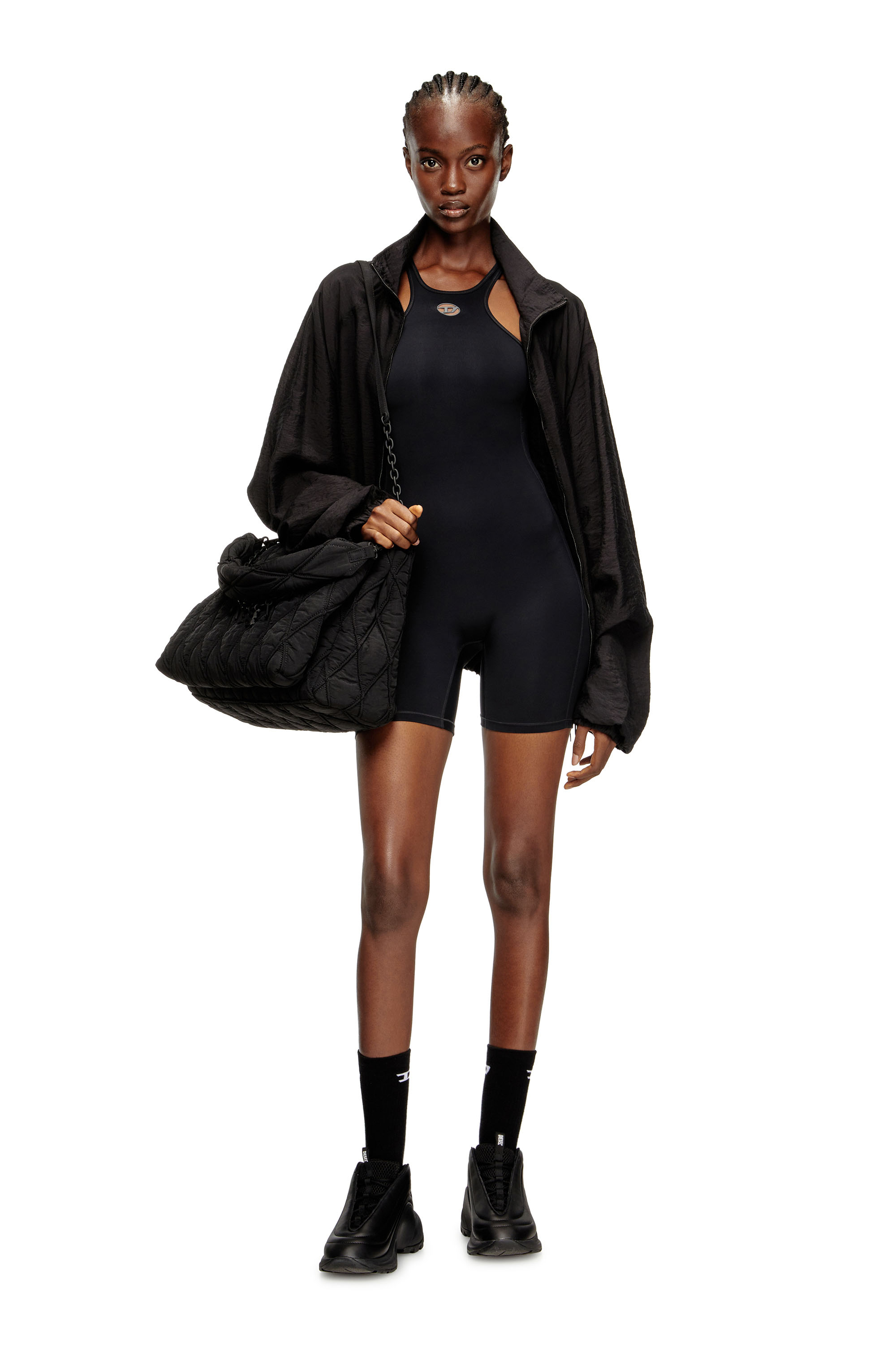 Diesel - NYDIA-UTLT, Damen Racerback-Playsuit in Schwarz - 4