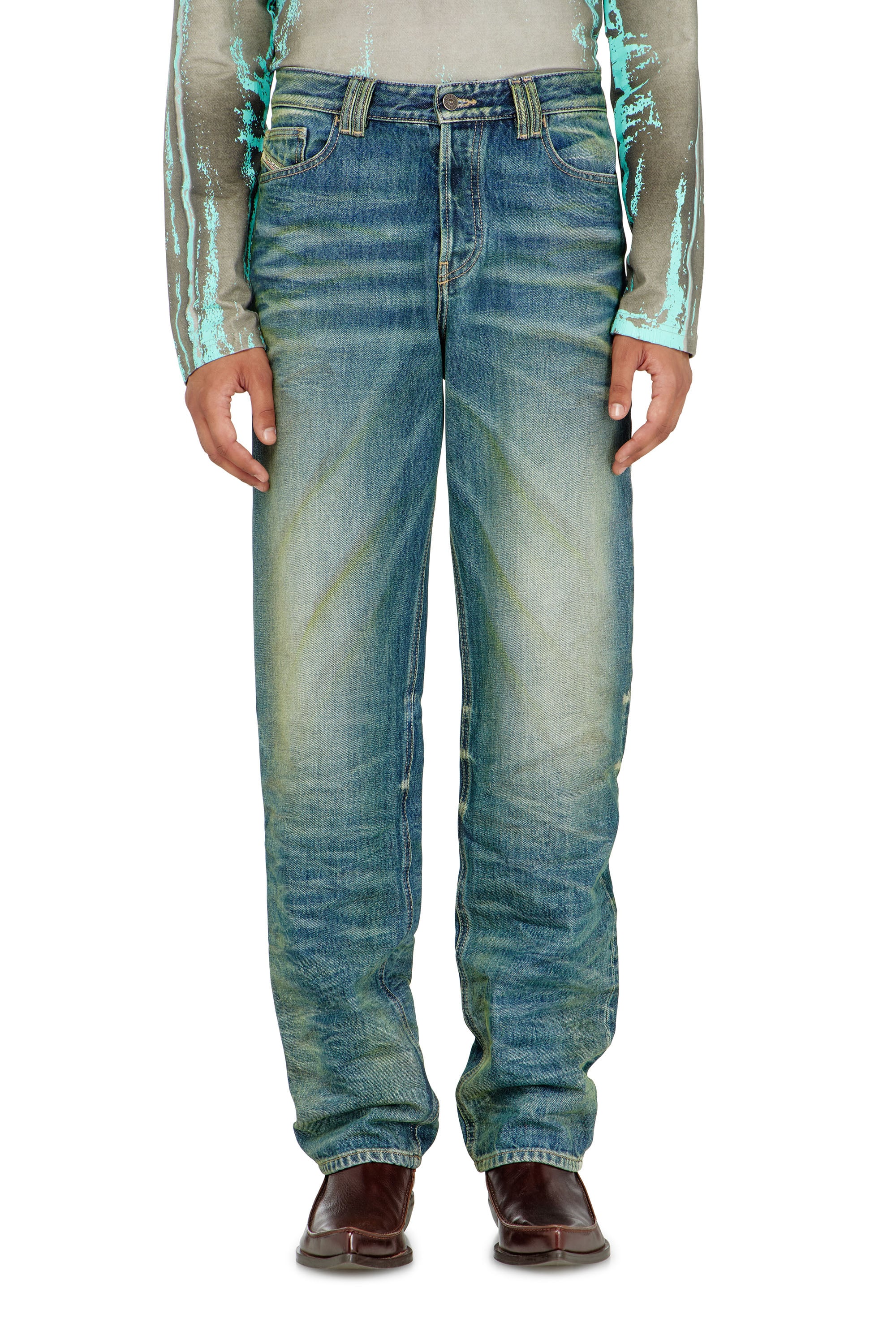 Diesel - Herren Regular Jeans 1991 D-Voeed 007FV, Mittelblau - 4