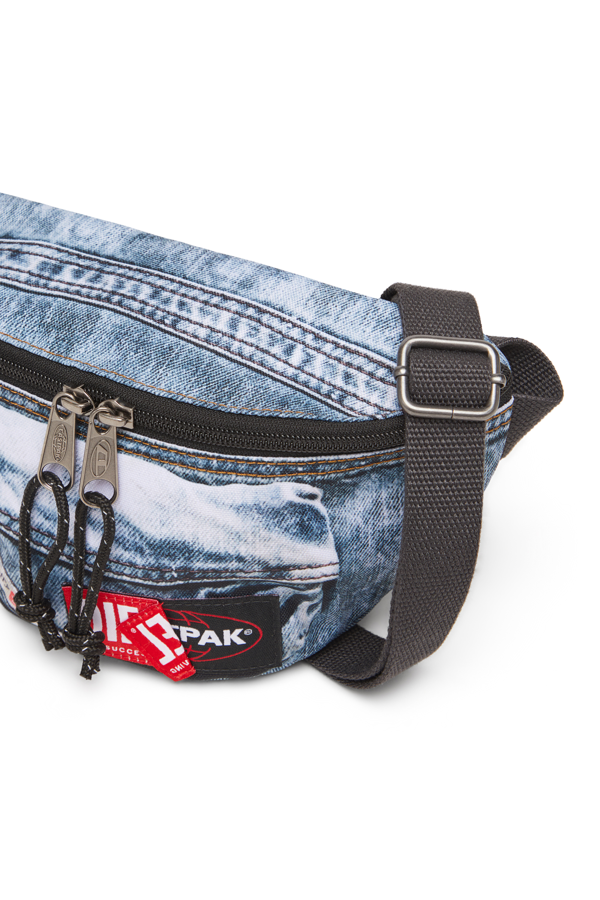 Diesel - DIESEL SPRINGER, Unisex Gürteltasche aus Trompe l'œil-Denim in Blau - 4