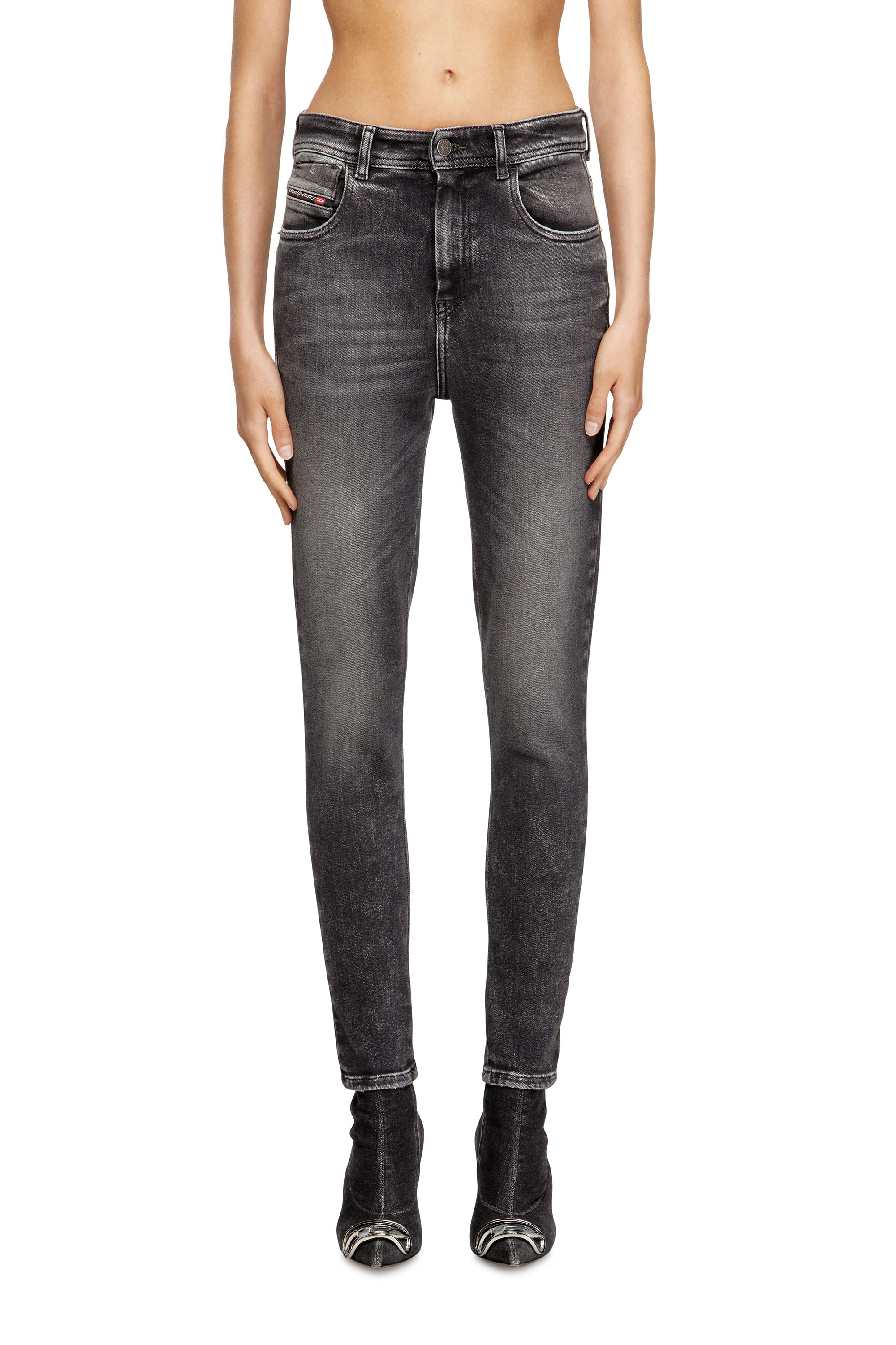 Diesel - Damen Skinny Jeans 1984 Slandy-High 09L93, Schwarz/Dunkelgrau - 2