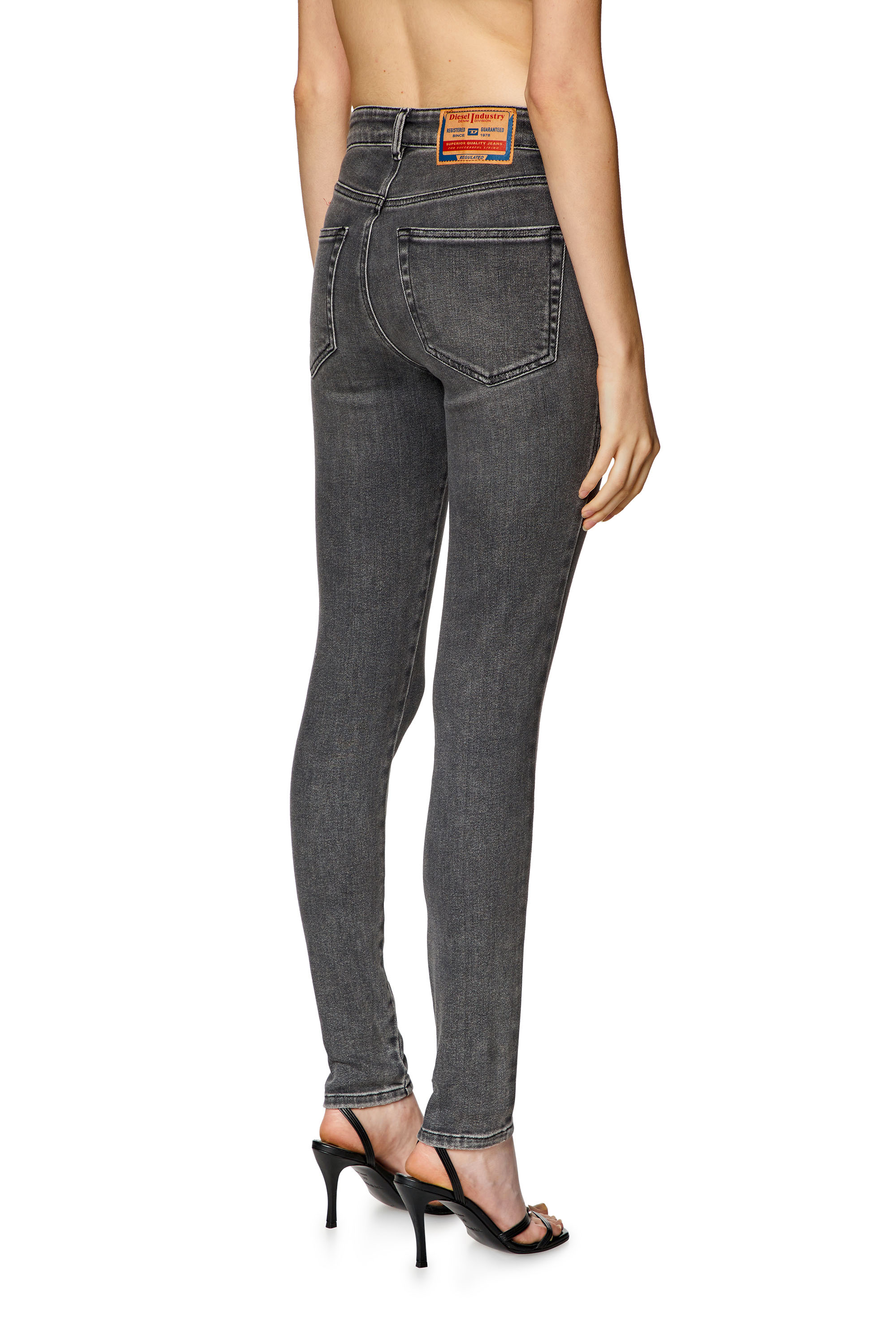 Diesel - Damen Skinny Jeans 2017 Slandy 09H86, Schwarz/Dunkelgrau - 3