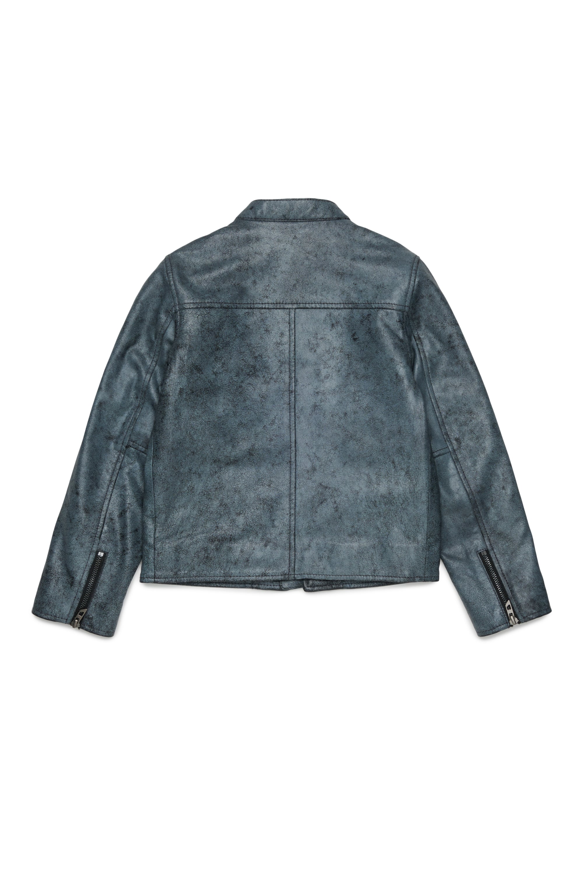 Diesel - JLEVERT, Herren Leder-bikerjacke mit maxi-logo in Schwarz - 2