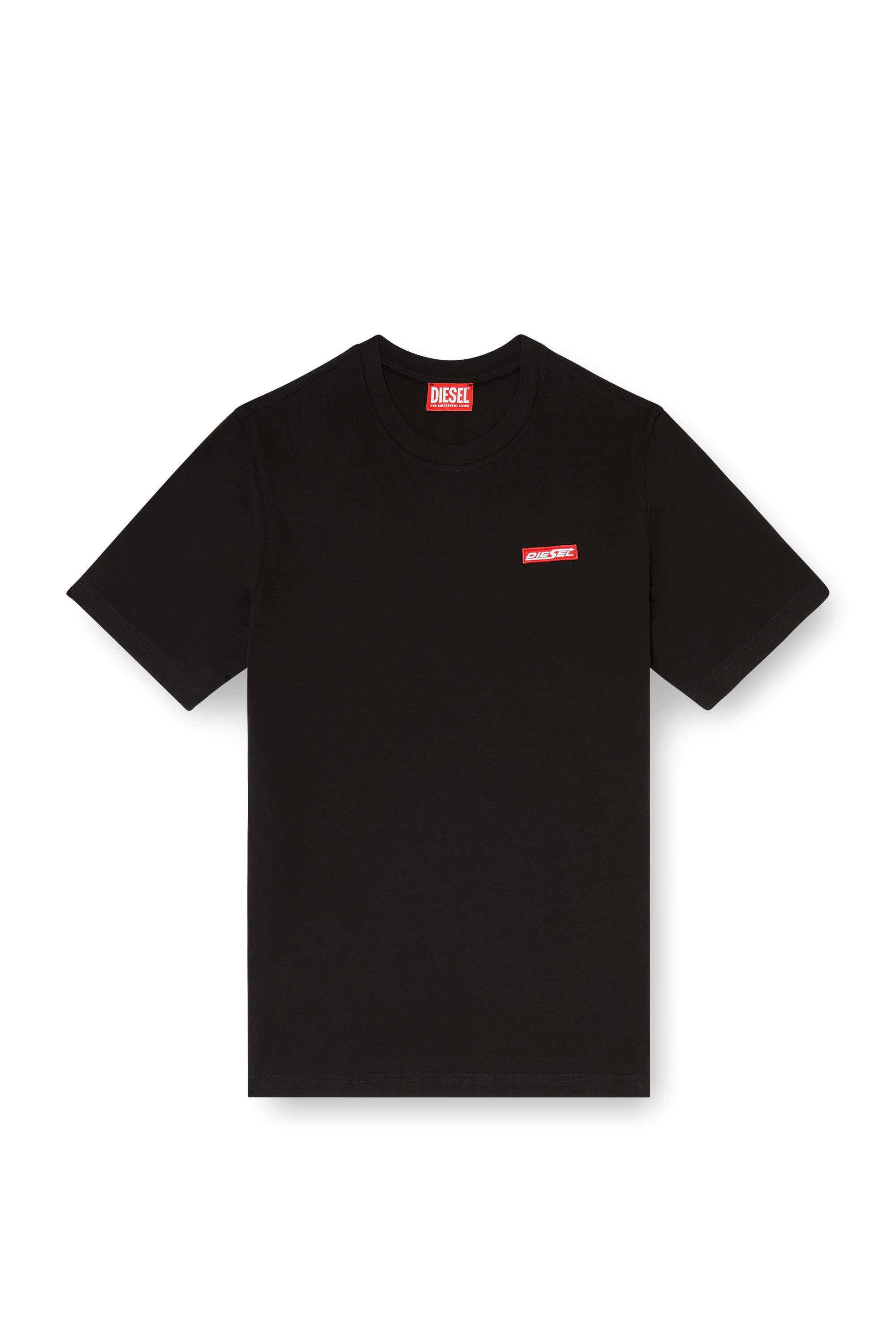 Diesel - T-ADJUST-AA12, Herren T-Shirt aus Baumwolle mit Logo patch in Schwarz - 3