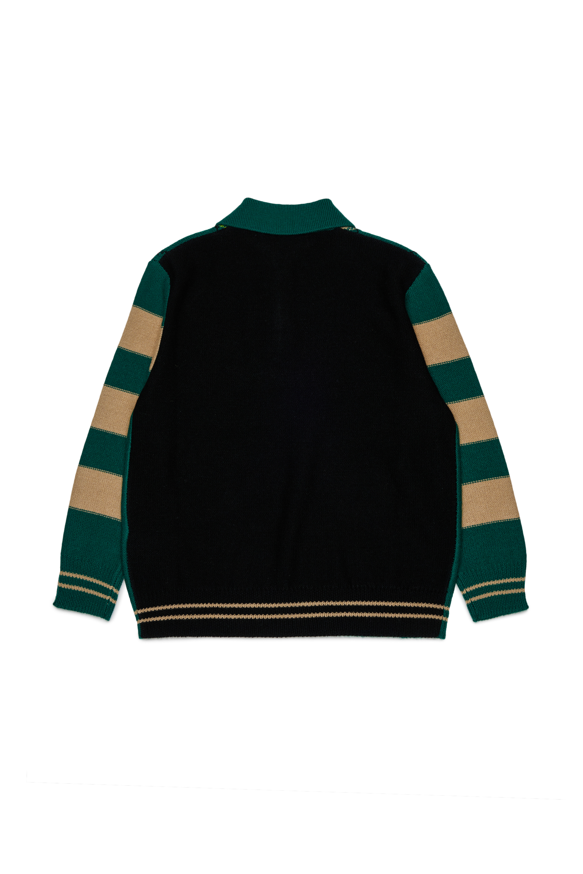 Diesel - KROMBY OVER, Unisex Polo-Pullover aus Wollmischung mit Argyle-Muster in Gr&uuml;n - 2