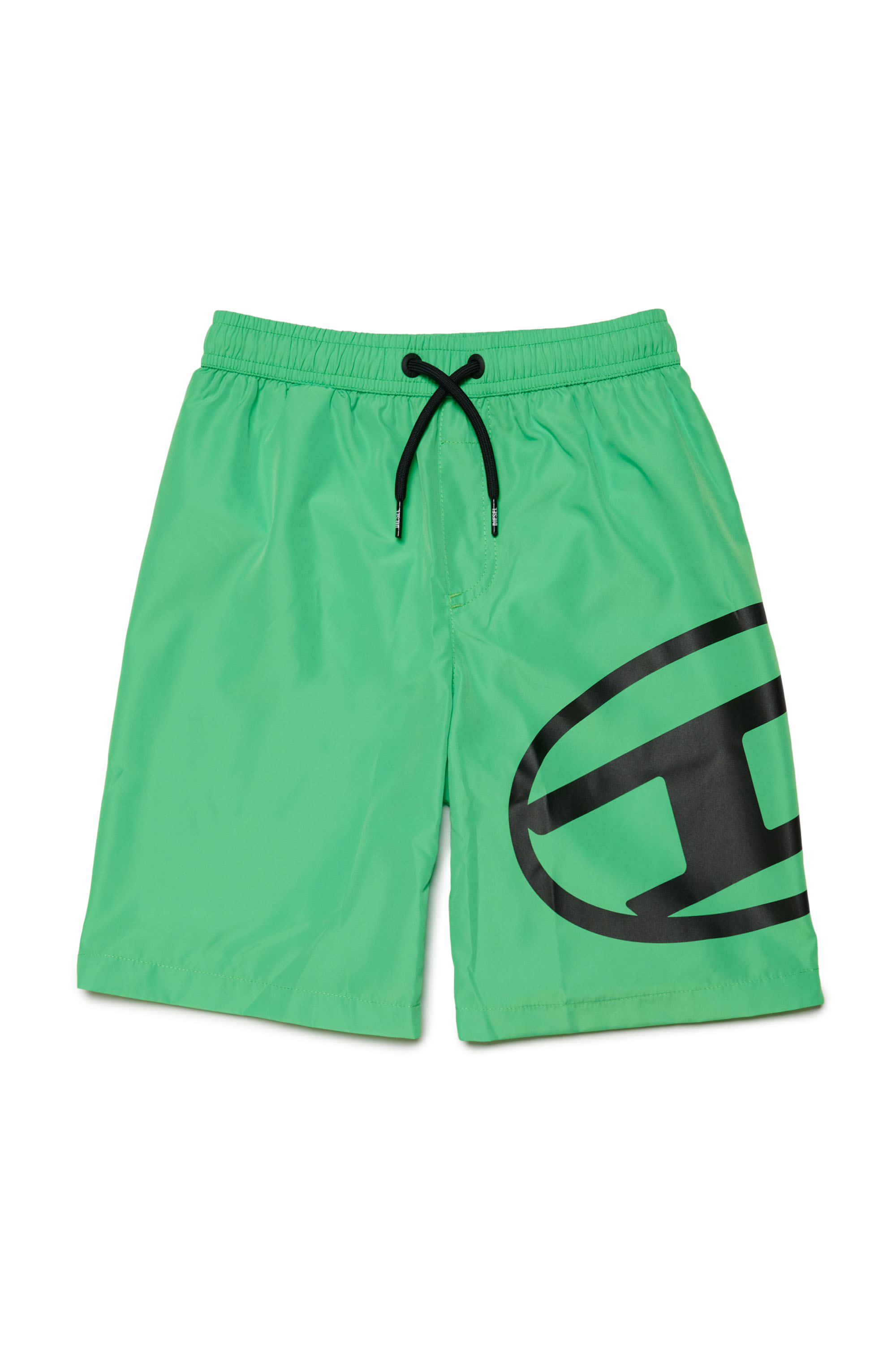 Diesel - MRUL, Man Swim shorts with maxi Oval D in Green - Image 1