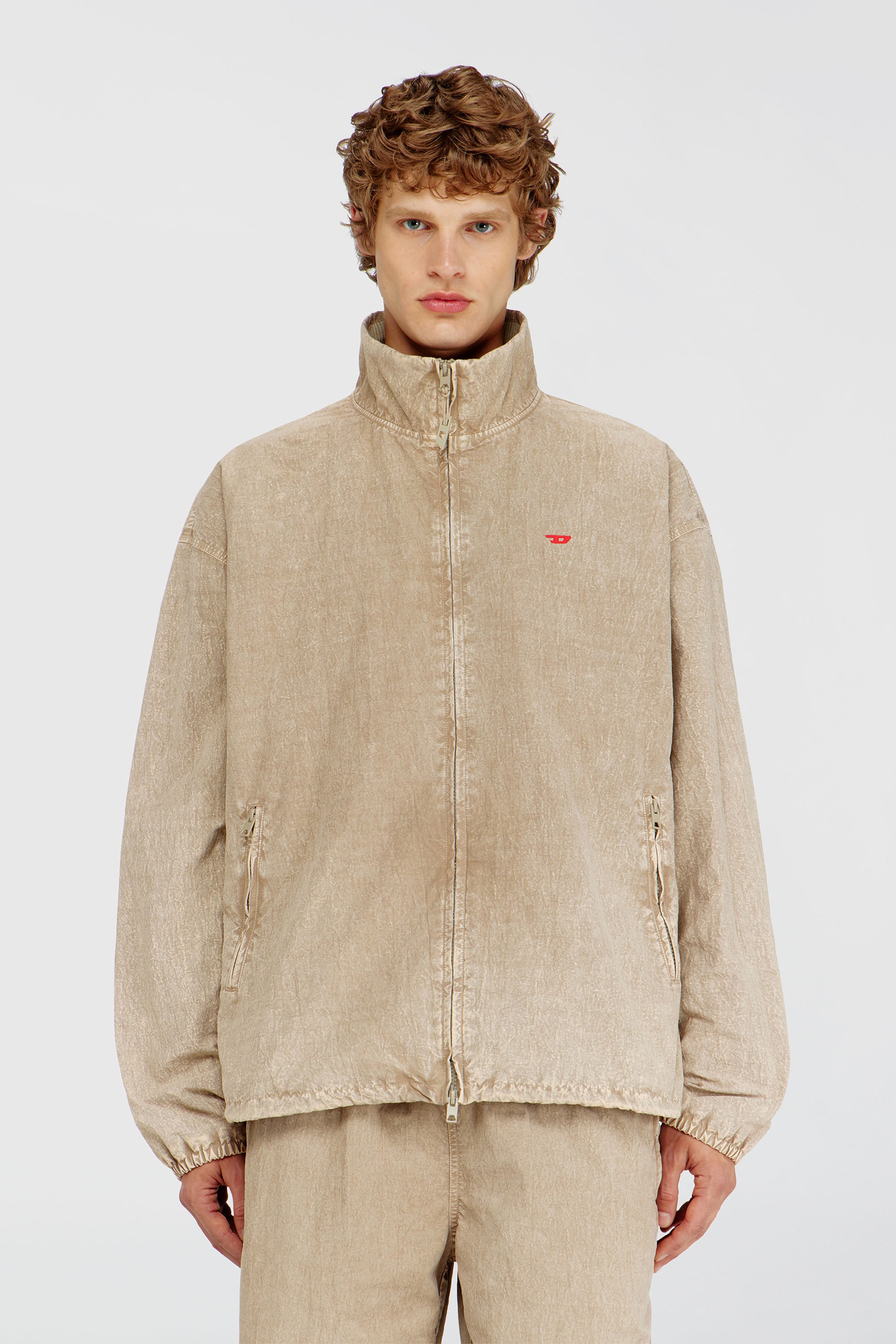 Diesel - J-CORSE-PLBH, Herren Jacke aus taslan mit spezieller Beschichtung in Beige - 1