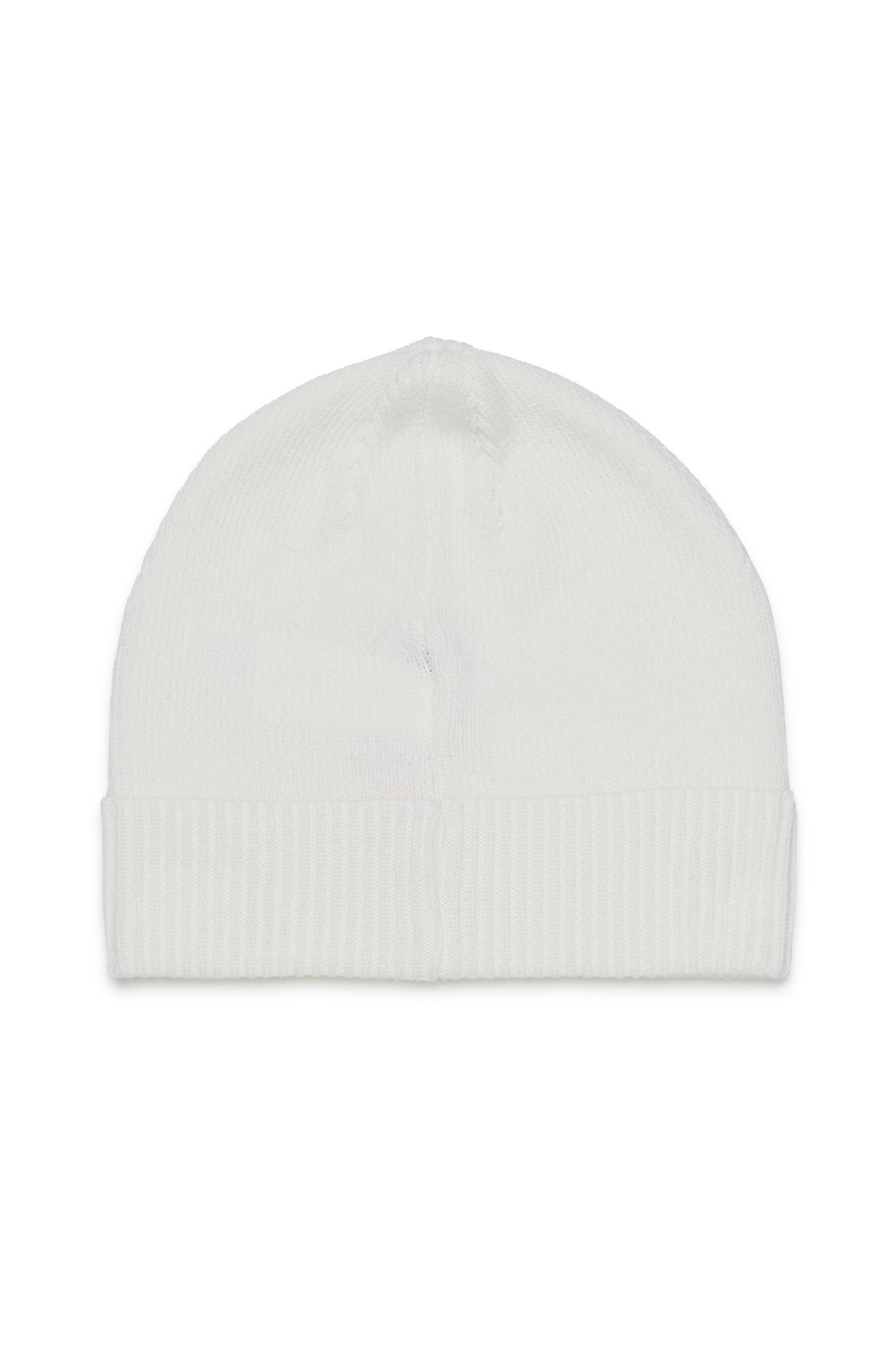 Diesel - FBAND, Unisex Beanie aus Wollmischung mit Logo in Wei&szlig; - 2