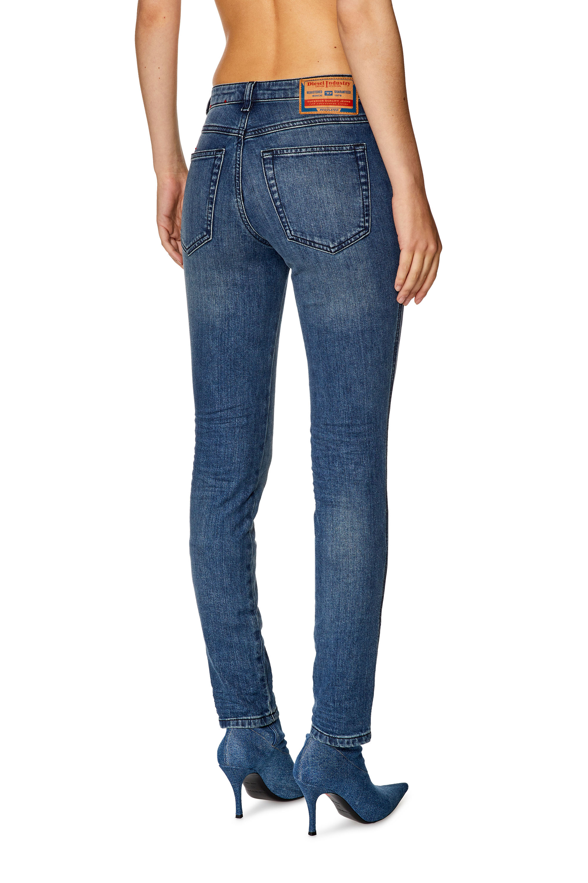 Diesel - Skinny Jeans 2015 Babhila 0LICM, Mittelblau - Image 3