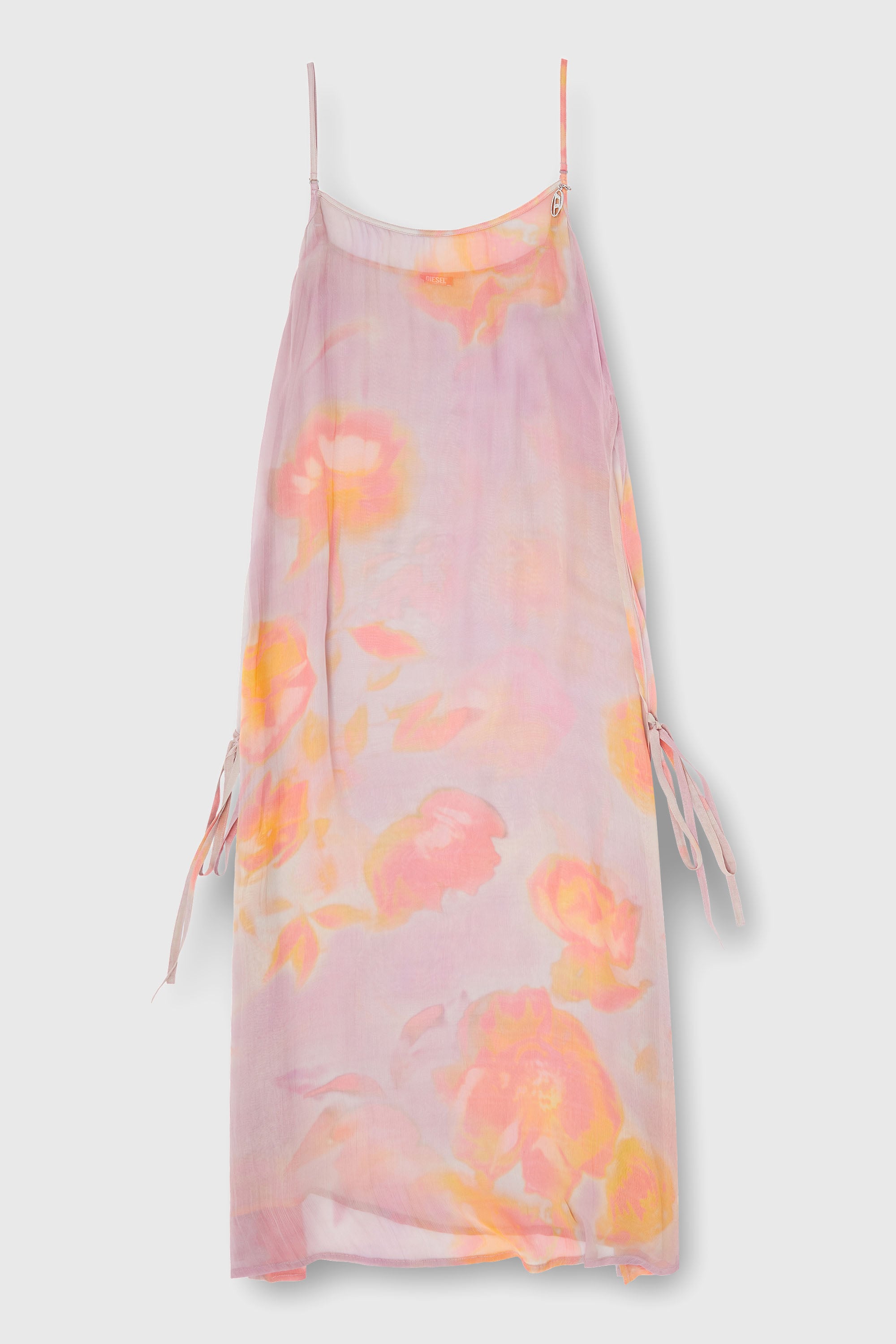 Diesel - VANYA-UTLT, Damen Strandkleid aus Chiffon mit Blumenmuster in Lila - 2