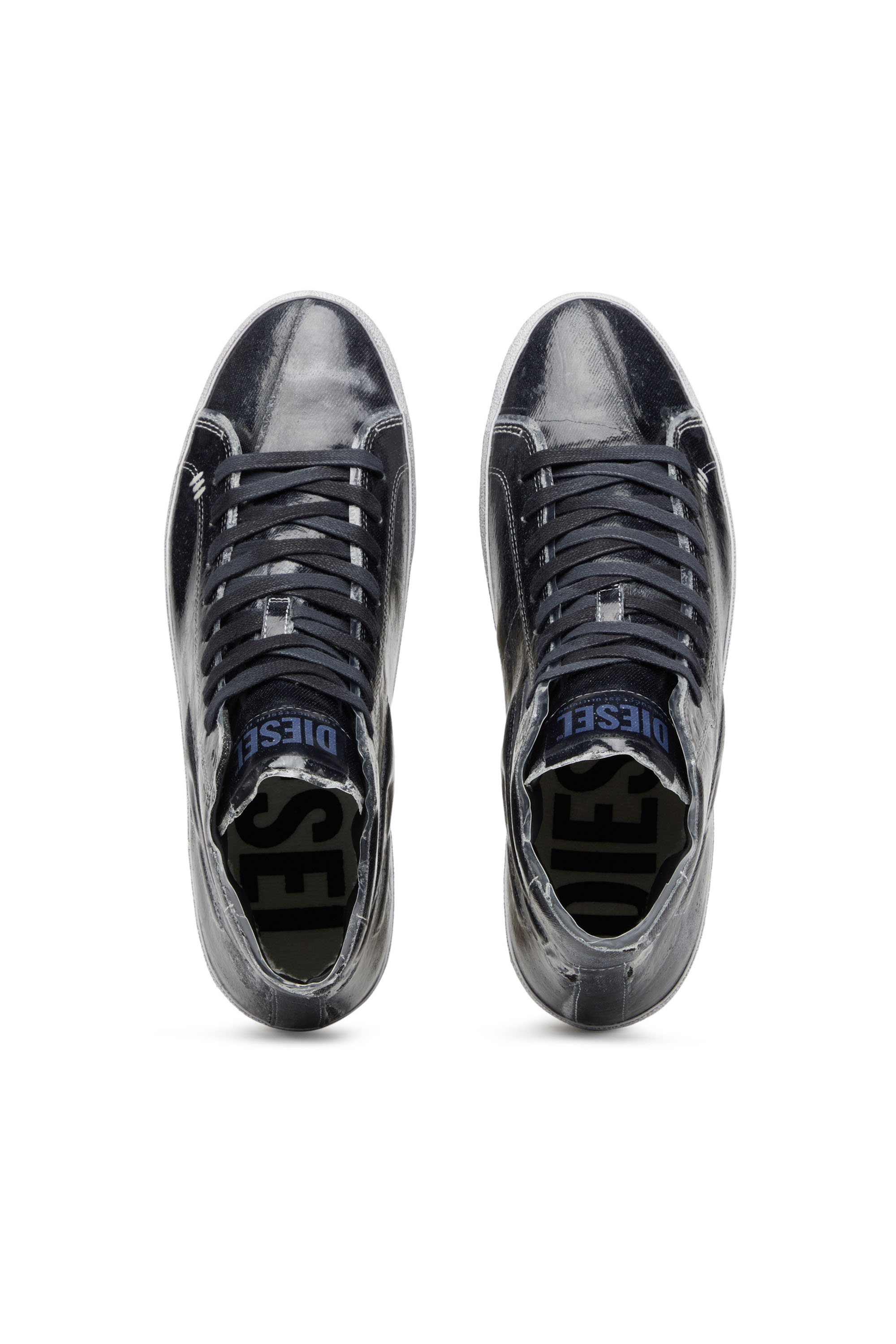 Diesel - S-LEROJI MID, Herren S-Leroji Mid - High Top-Sneakers aus Canvas mit TPU-Overlay in Schwarz - 4