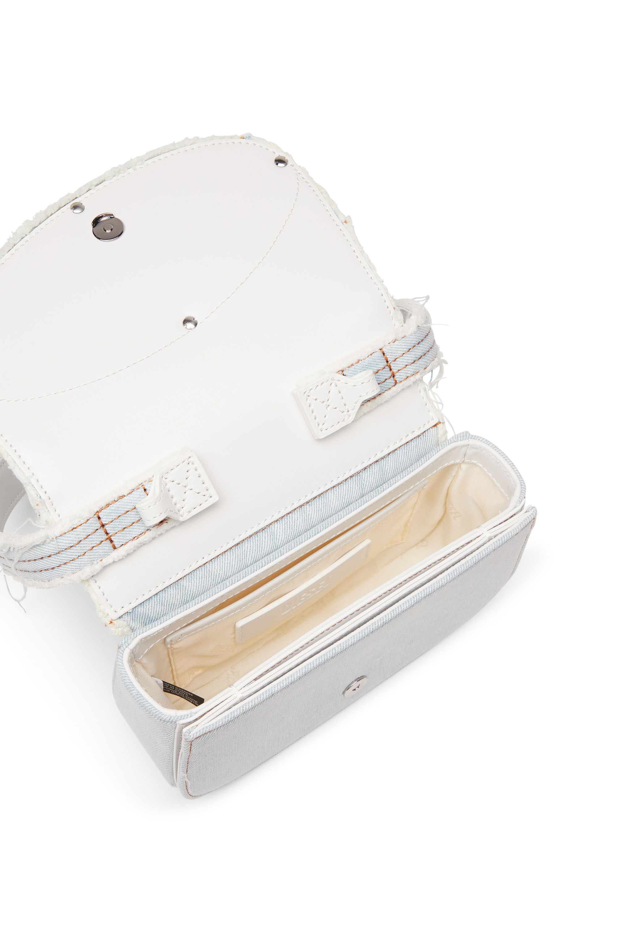 Diesel - 1DR, Damen 1DR-Ikonische Schultertasche aus Denim und Leder in Azurblau - 3