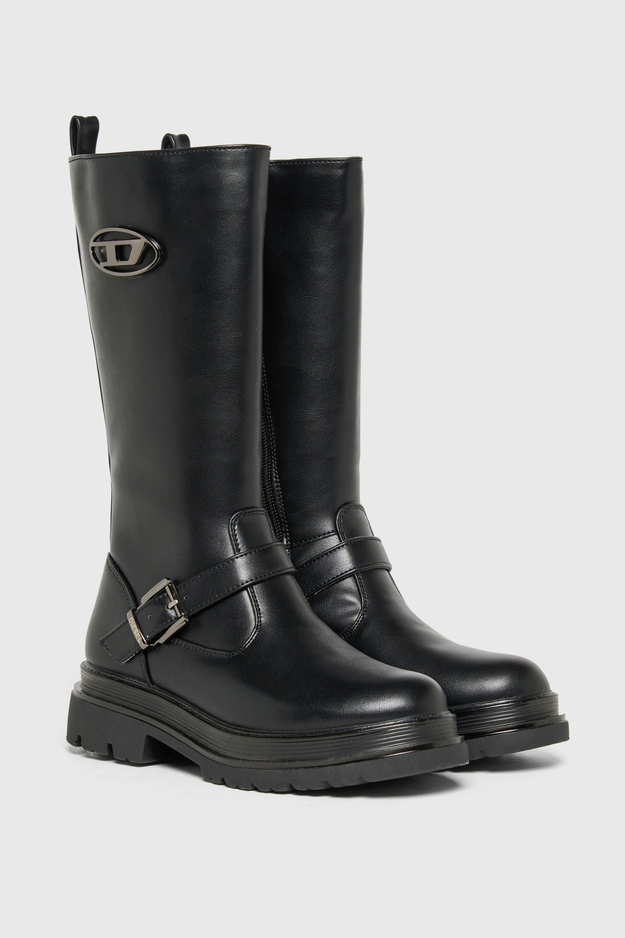 Diesel - D-KRILTY, Unisex D-Krilty - Hohe Stiefel mit Schnallendetail in Schwarz - 2