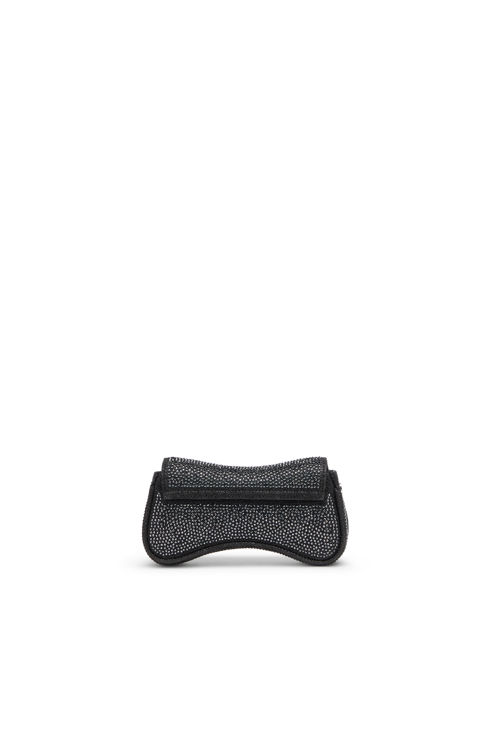 Diesel - PLAY CROSSBODY XS, Damen Play-Mini Crossbody-Tasche aus Crystal Lurex in Schwarz - 2