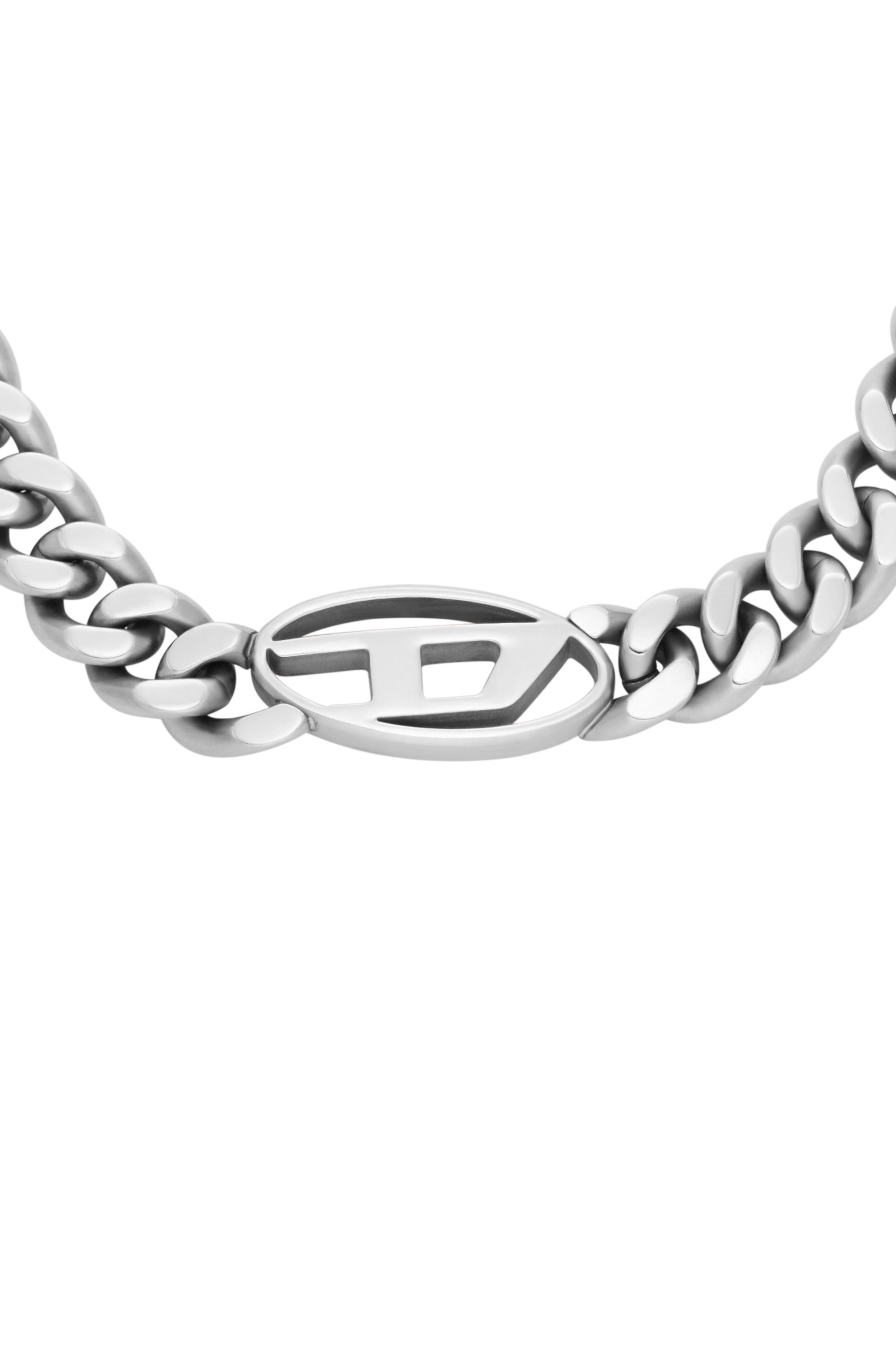 Diesel - DX1433, Herren Choker mit ovalem D-Logo in Silber - 2