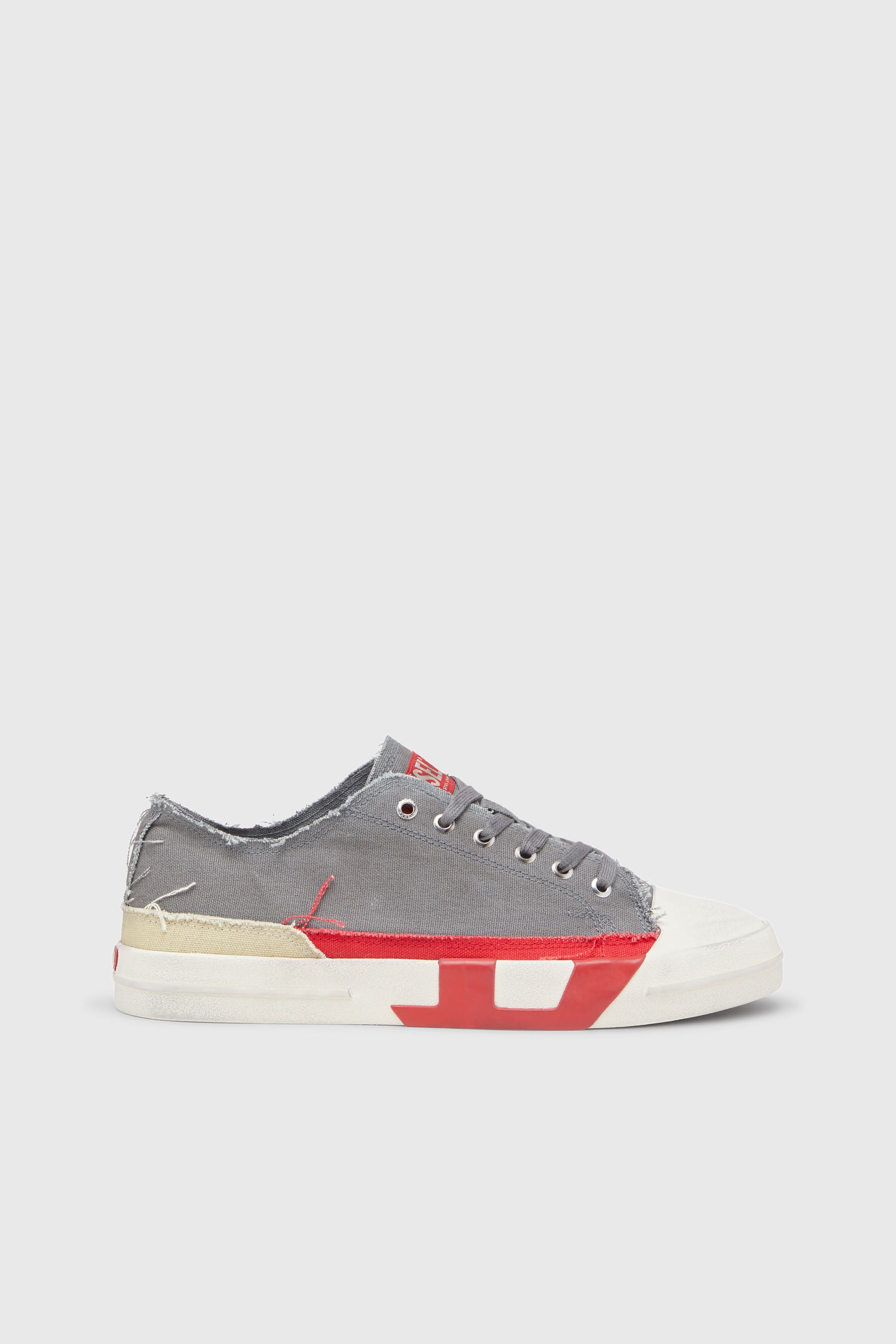 Diesel - S-D-VERSE LOW, Herren S-D-Verse-Canvas-Sneakers mit Schmutz-Effekt in Grau - 1