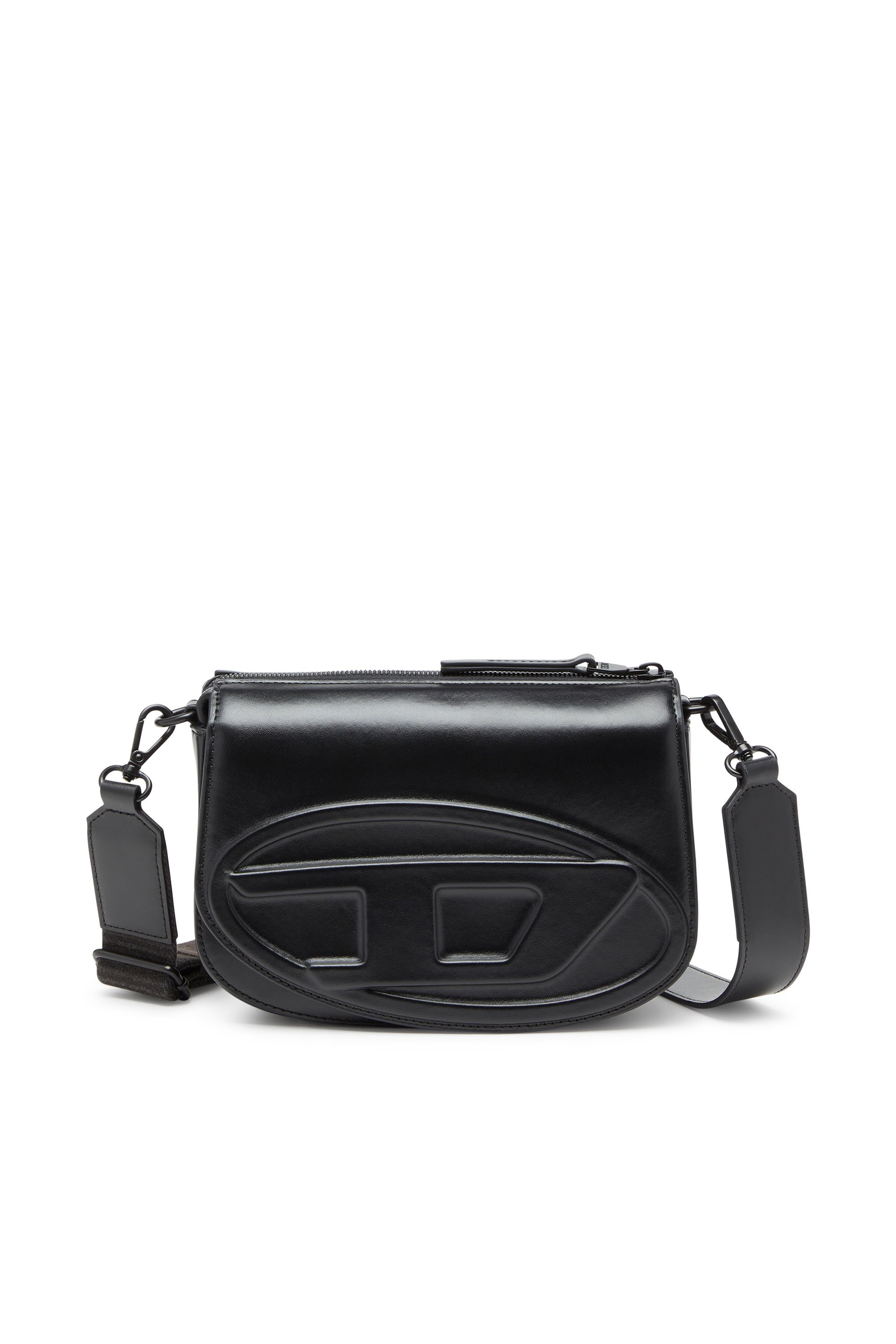 Diesel - 1DR CAMERA BAG, Unisex's Camera bag in premium leather in Black - 1