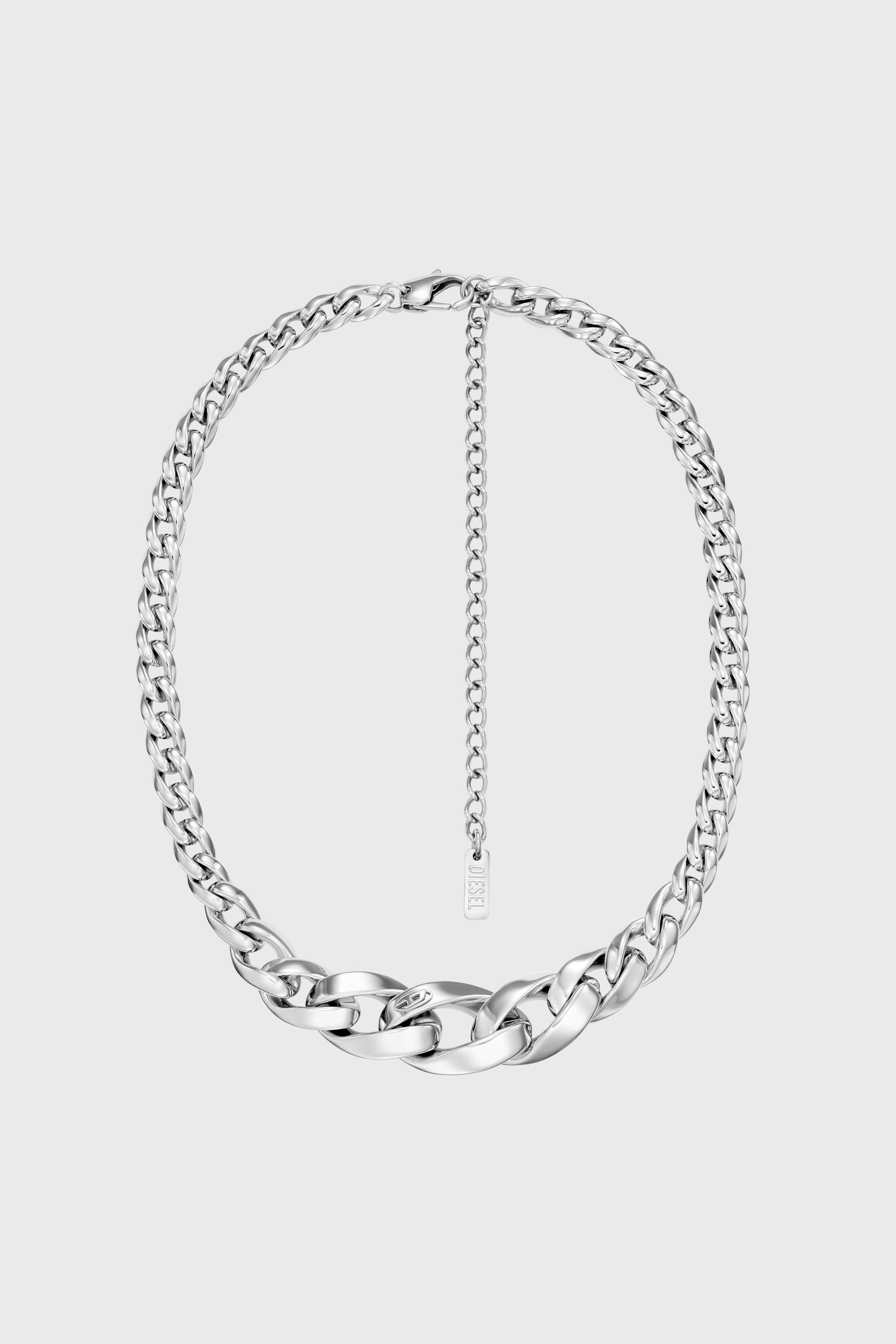 Diesel - DX1720040, Unisex Kettenhalskette aus Edelstahl in Silber - 1