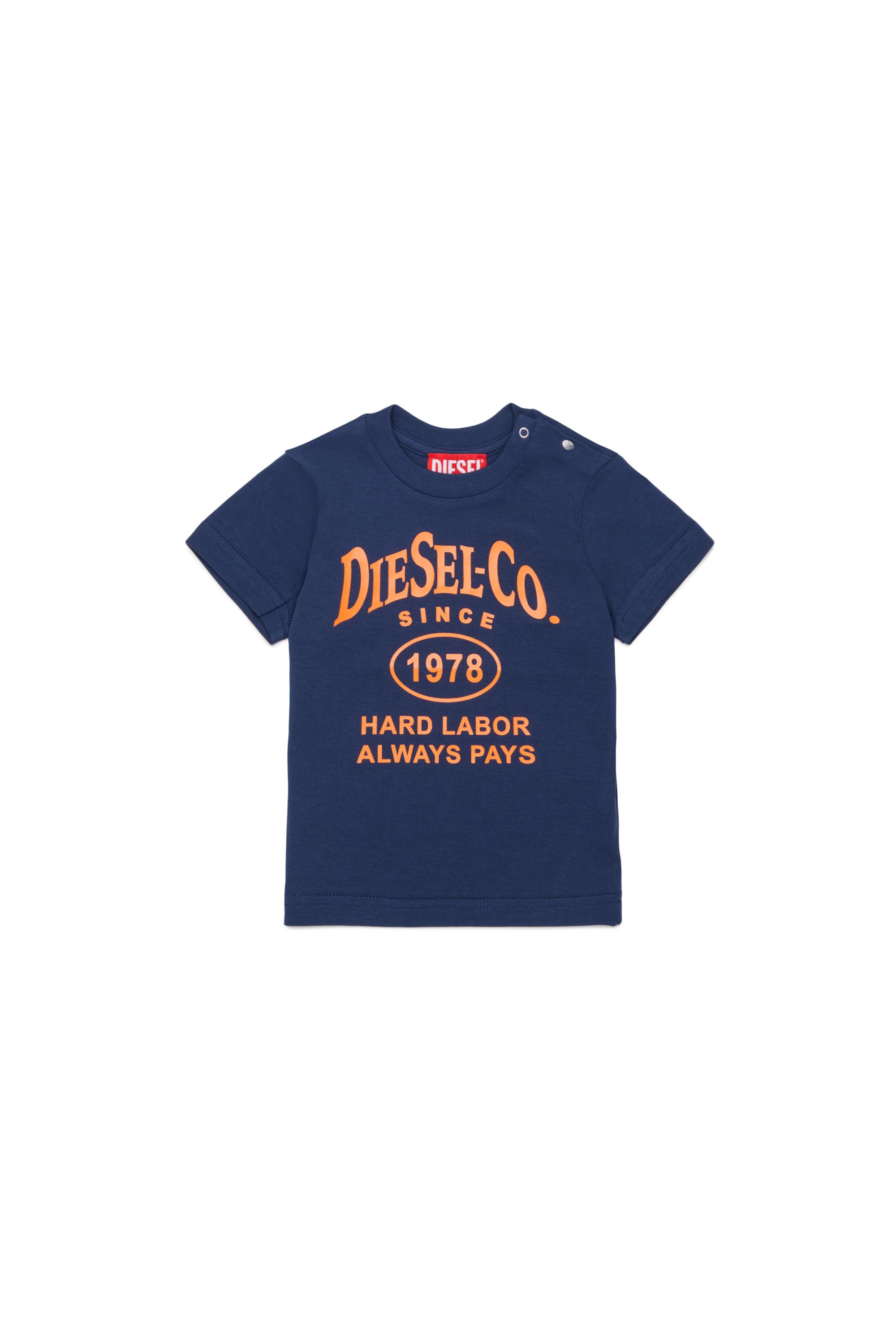 Diesel - TSINB, Herren T-Shirt aus Baumwolle mit Slogan-Print in Dunkelblau - 1