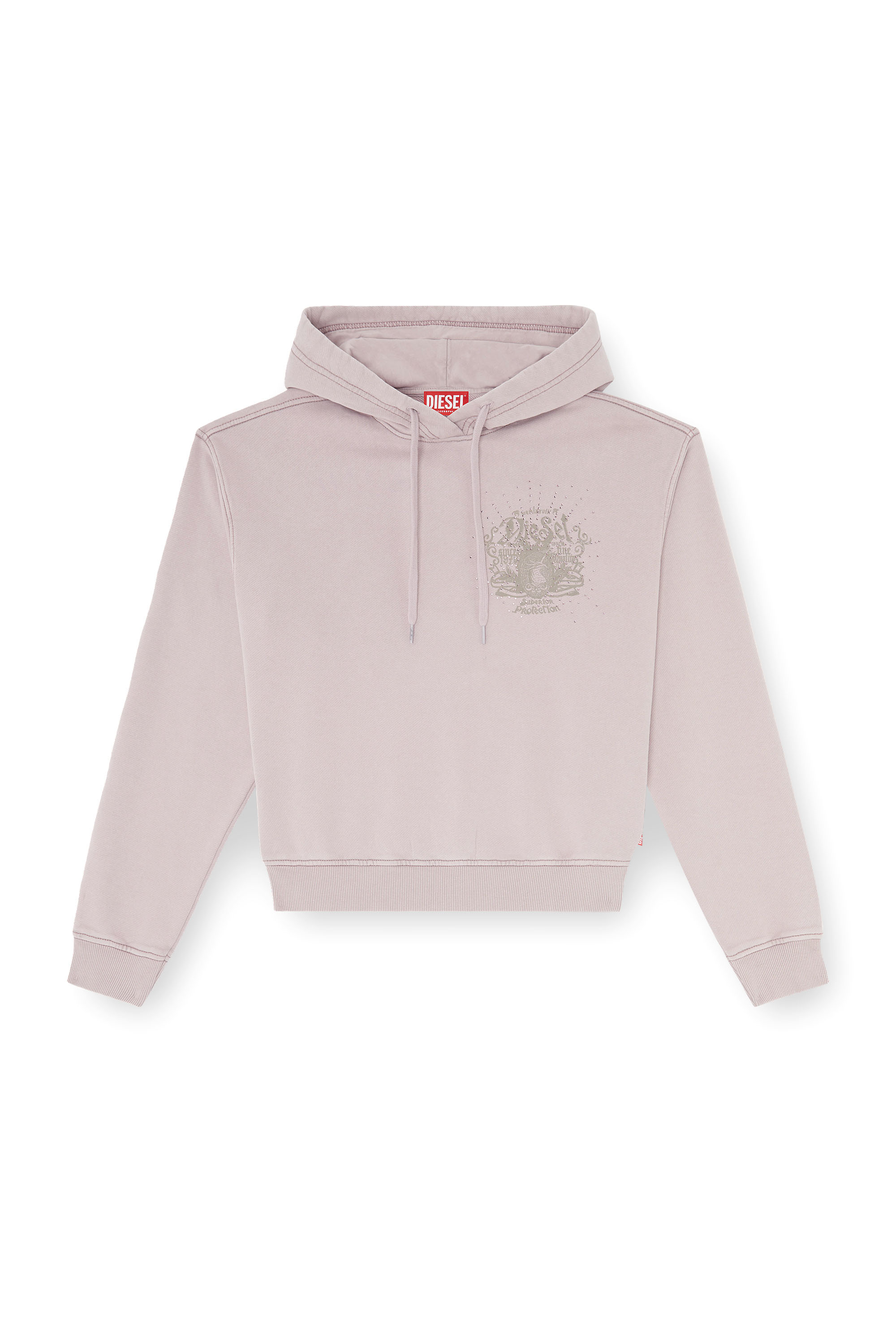 Diesel - F-PHOENY, Damen Hoodie mit Prints und Strasssteinen in null - 3