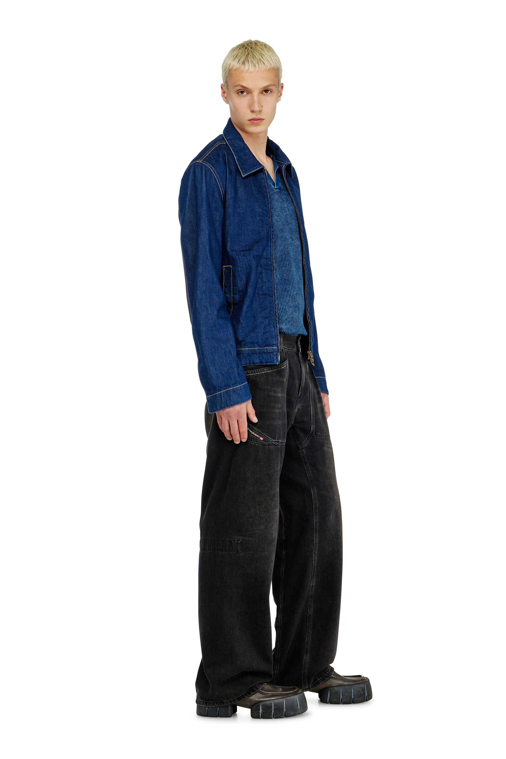 Diesel - Herren Relaxed Jeans D-Zeta 09J96, Schwarz/Dunkelgrau - 2