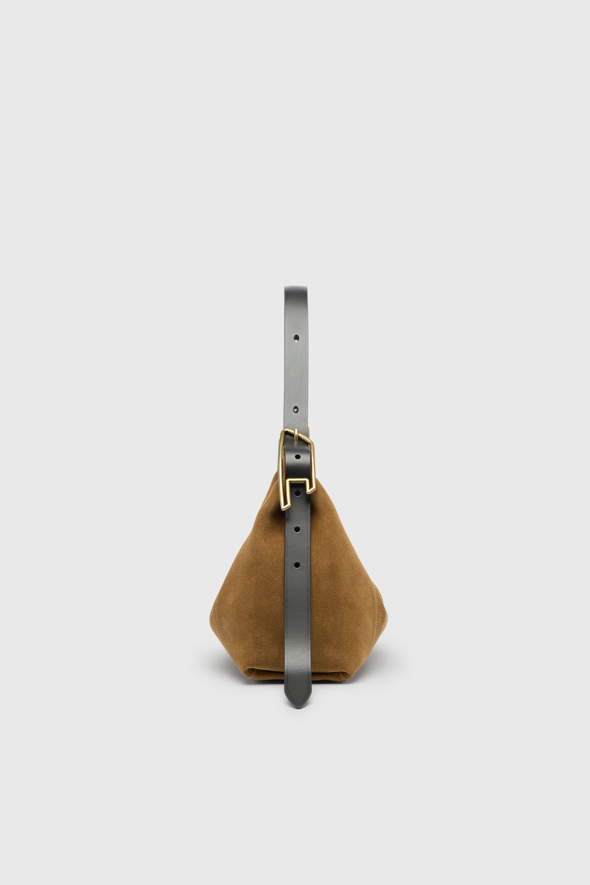 Diesel - D-LINE HOBO S, Damen D-Line Schultertasche aus gewachstem Veloursleder in Hellbraun - 5