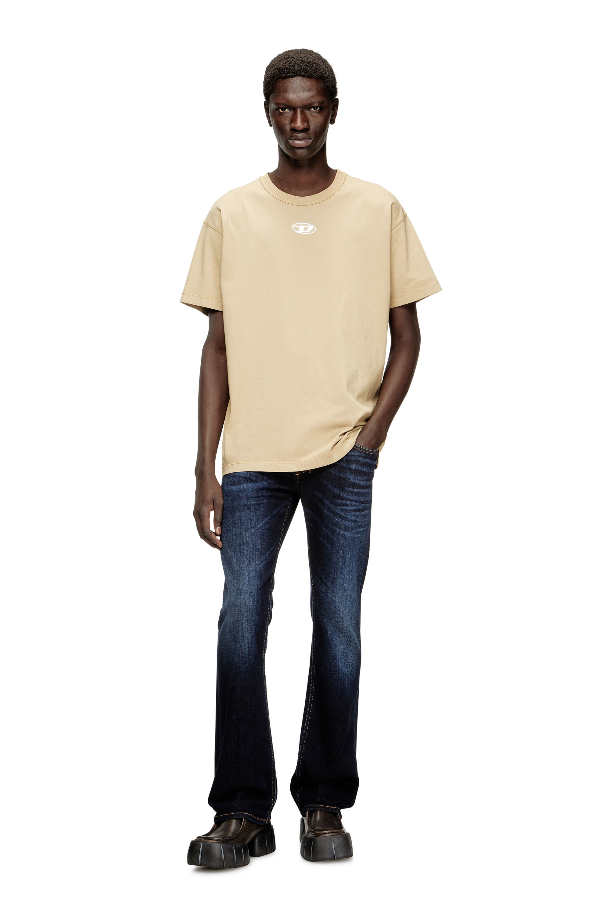 Diesel - T-NORM-IOD, Herren Light cotton T-shirt with metallic Oval D logo in Beige - 2