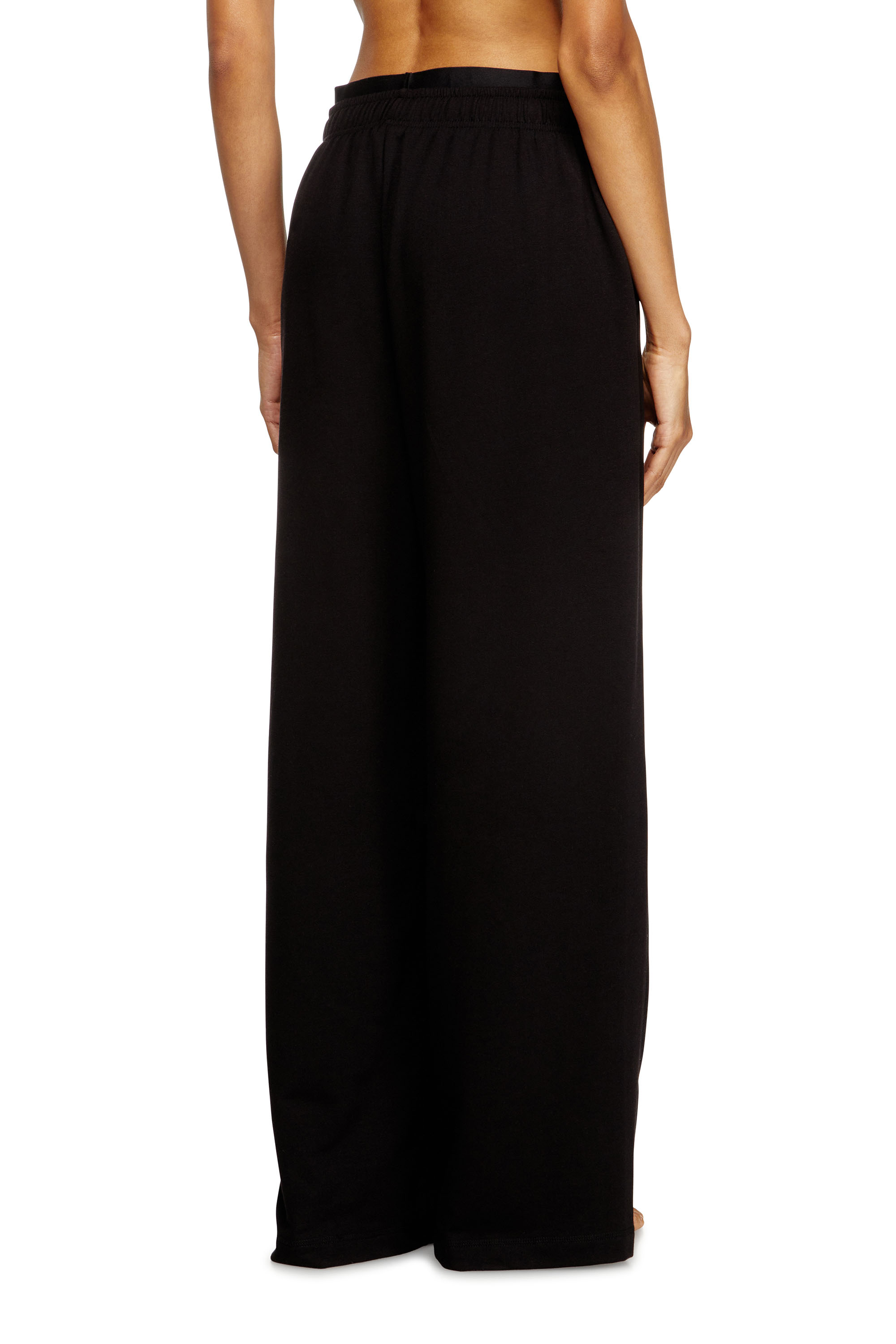 Diesel - LESLIE-D-POP, Damen Jogginghose aus Baumwollfrottee mit Logo-Bund in Schwarz - 4