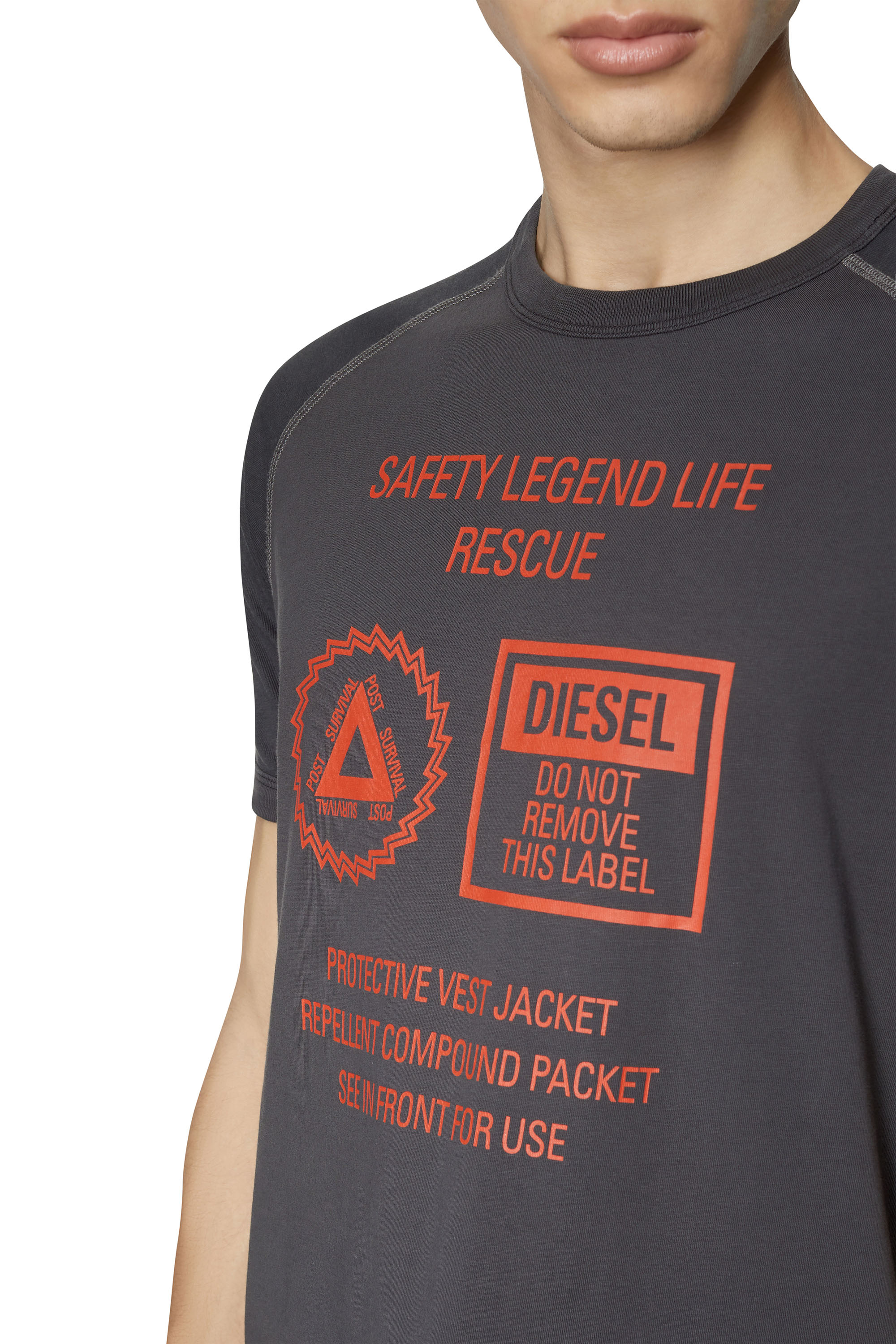 Diesel - T-DIEGLAN, Dunkelgrau - Image 5