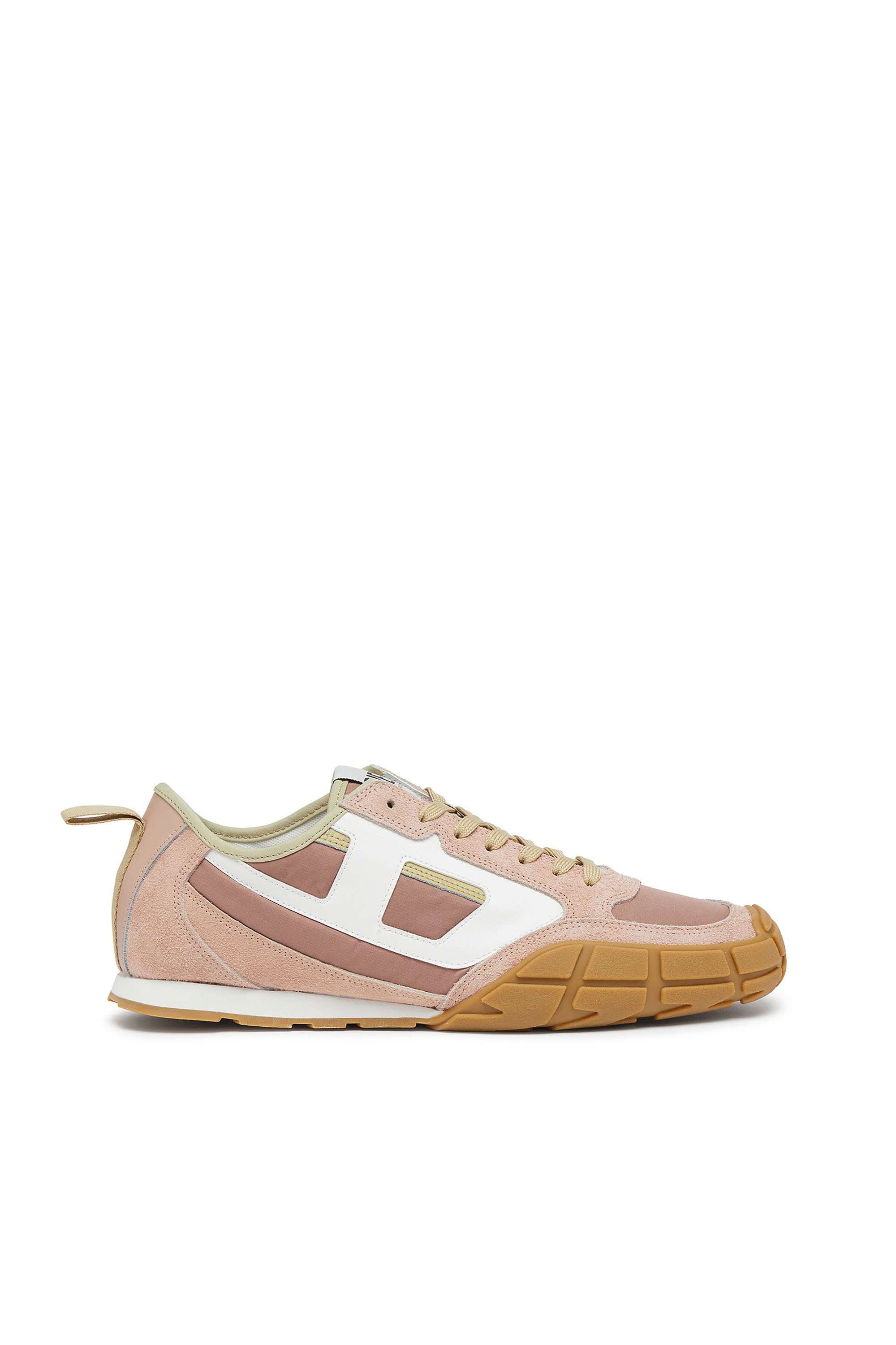 Diesel - S-PAGODHA LOW W, Damen S-Pagodha-Sneakers aus Leder, Wildleder und Ripstop in Rosa/Weiss - 1