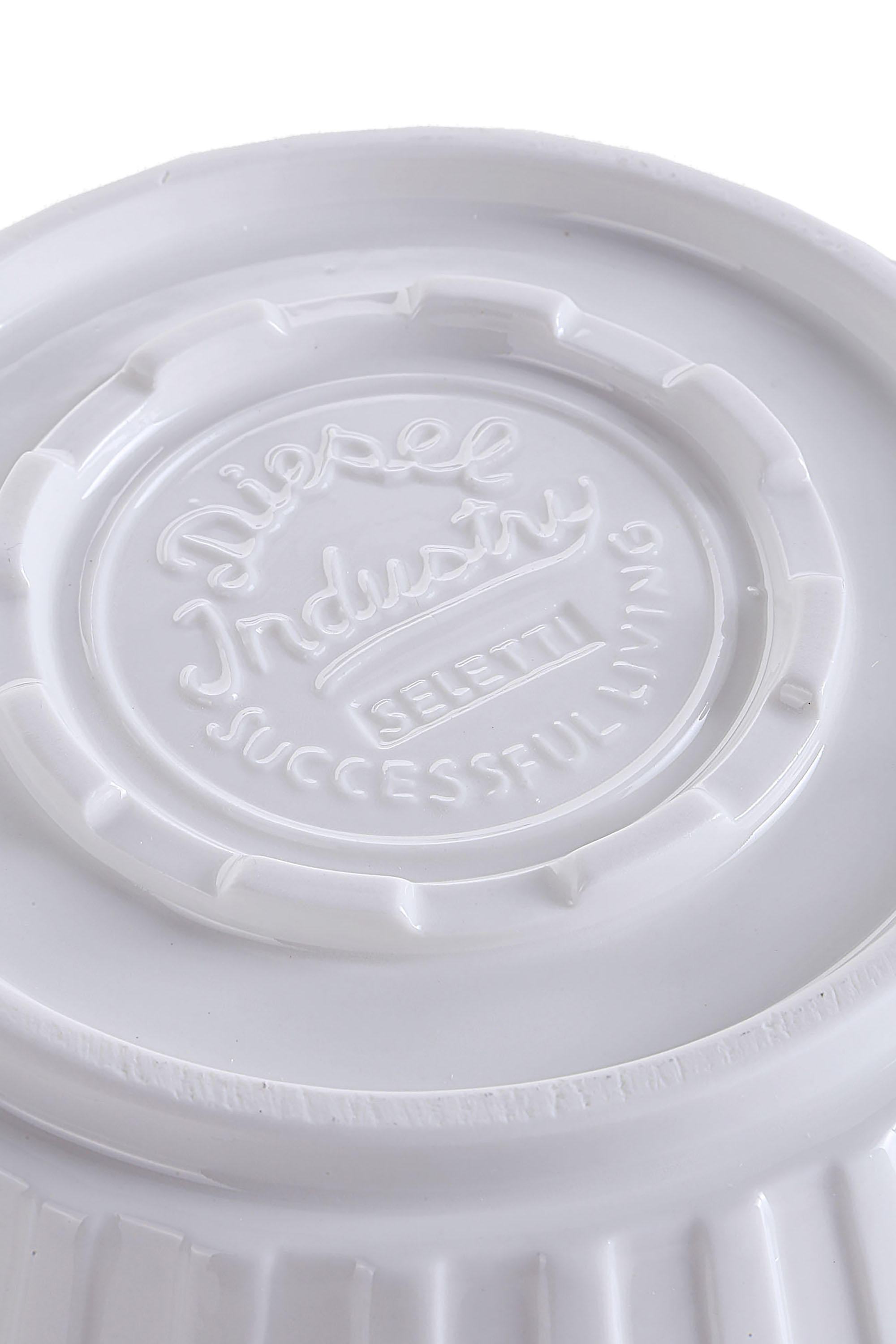 Diesel - 10981 MACHINE COLLEC, Unisex Salatschüssel aus Porzellan, ø 22 cm in Weiß - 3