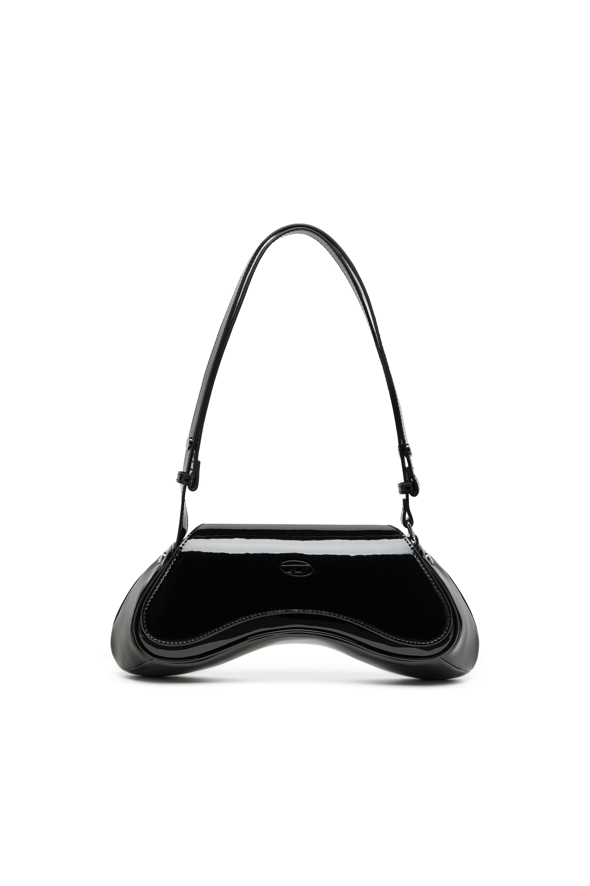 Diesel - PLAY CROSSBODY, Damen Play-Crossbody-Tasche aus glänzendem PU in Schwarz - 1