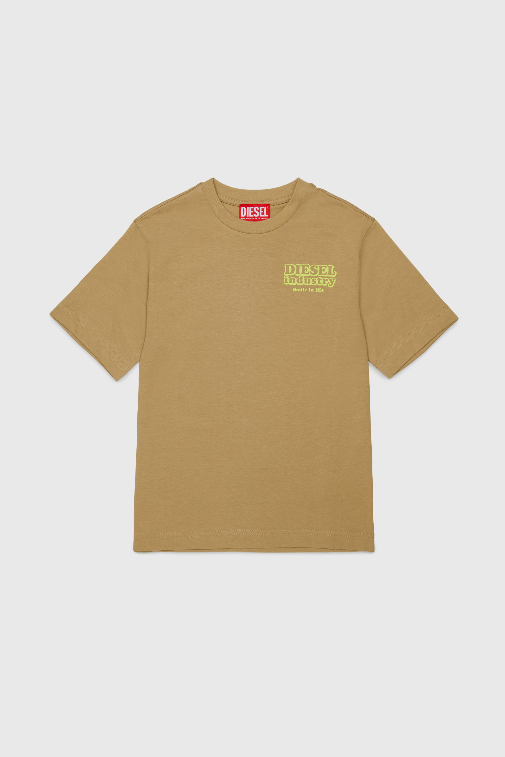 Diesel - TLODIM OVER, Herren T-shirt mit Diesel Industry Print in Braun - 1