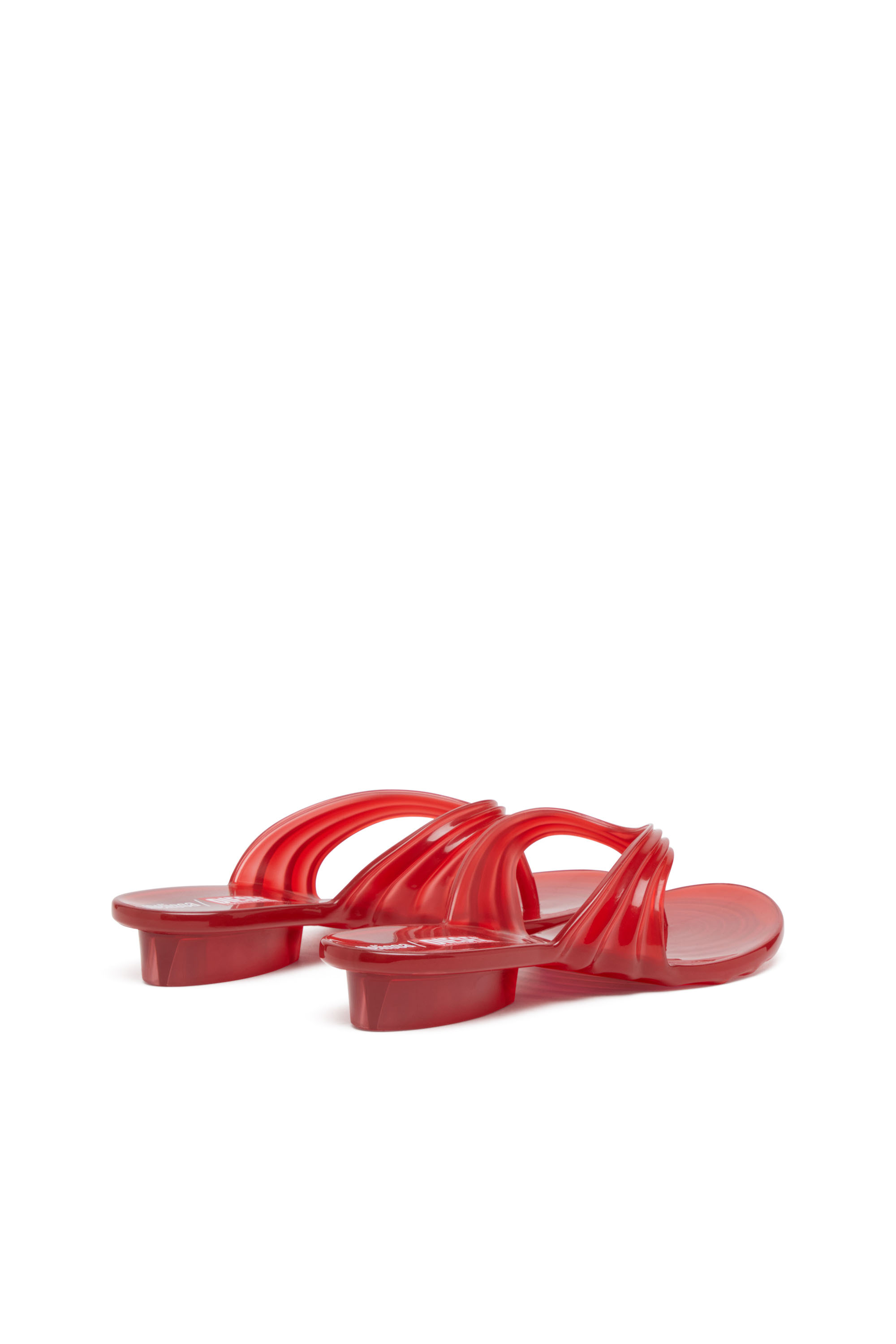 Diesel - MELISSA QUANTUM THONG, Damen K&uuml;nstlerisch gestaltete Flip-Flops aus Melflex&reg; in Rot - 3