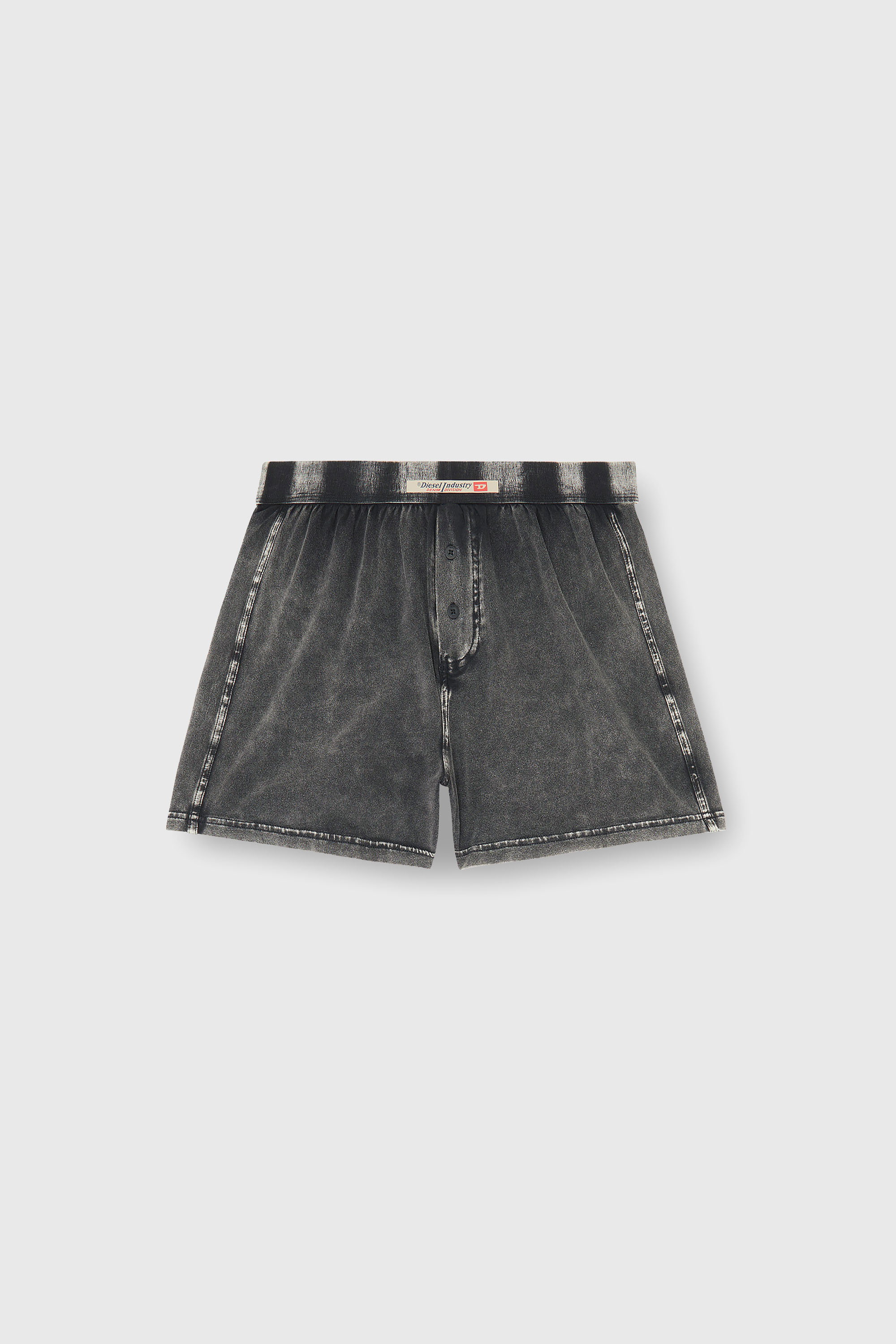 Diesel - STARPER-EL-DNM, Herren Boxers aus Baumwolle mit Denim-Effekt in Dunkelgrau - 2