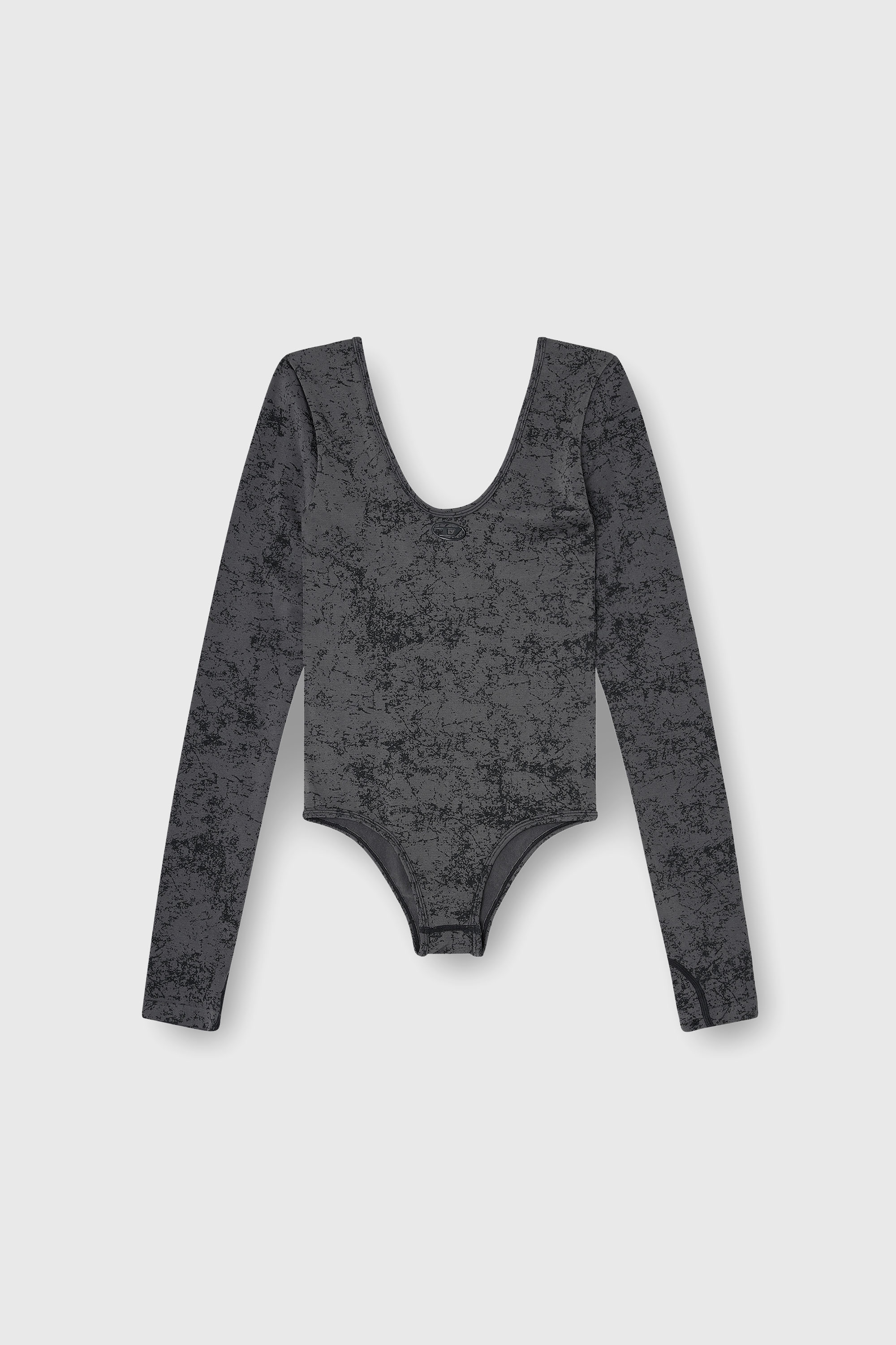 Diesel - IONNA-UTLT, Damen R&uuml;ckenfreier Bodysuit mit utility-print in Schwarz - 2