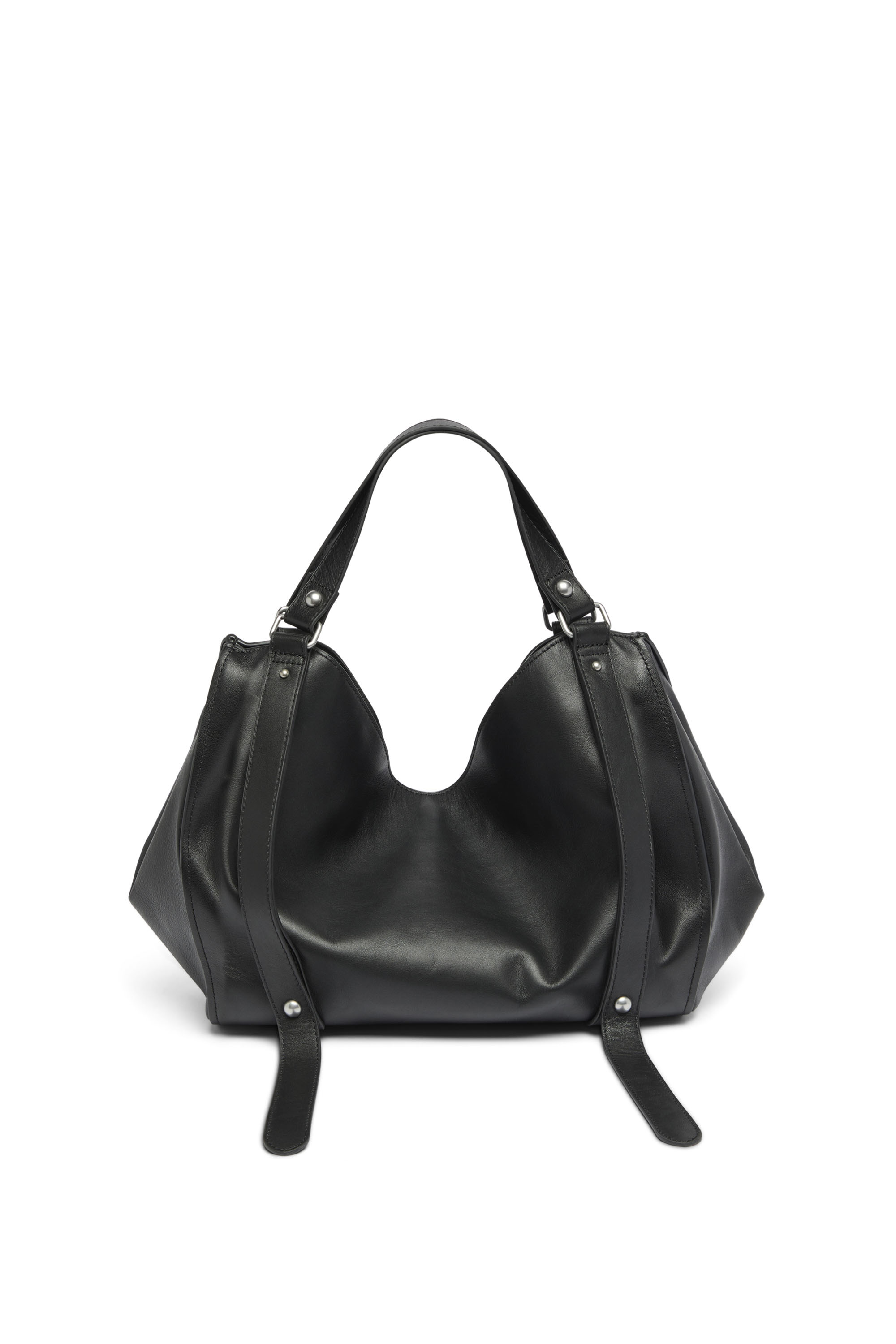 Diesel - D-ONE TOPHANDLE M, Unisex D-One-Medium Henkeltasche aus behandeltem Leder in Schwarz - 2