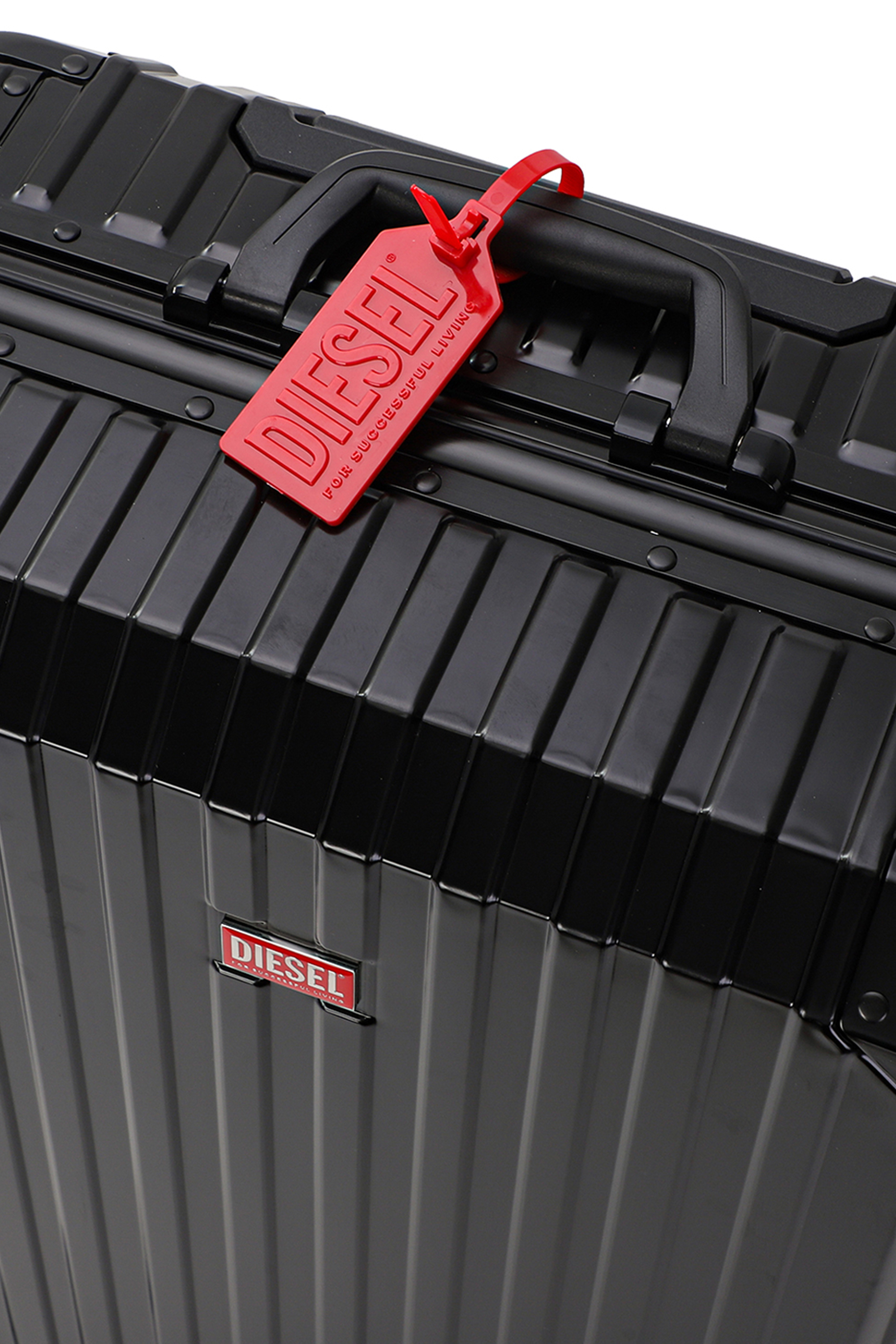 Diesel - DIESEL ALUMINUM TROLLEY- DSL002, Unisex Koffer aus Aluminium Gr&ouml;&szlig;e M in Schwarz - 6