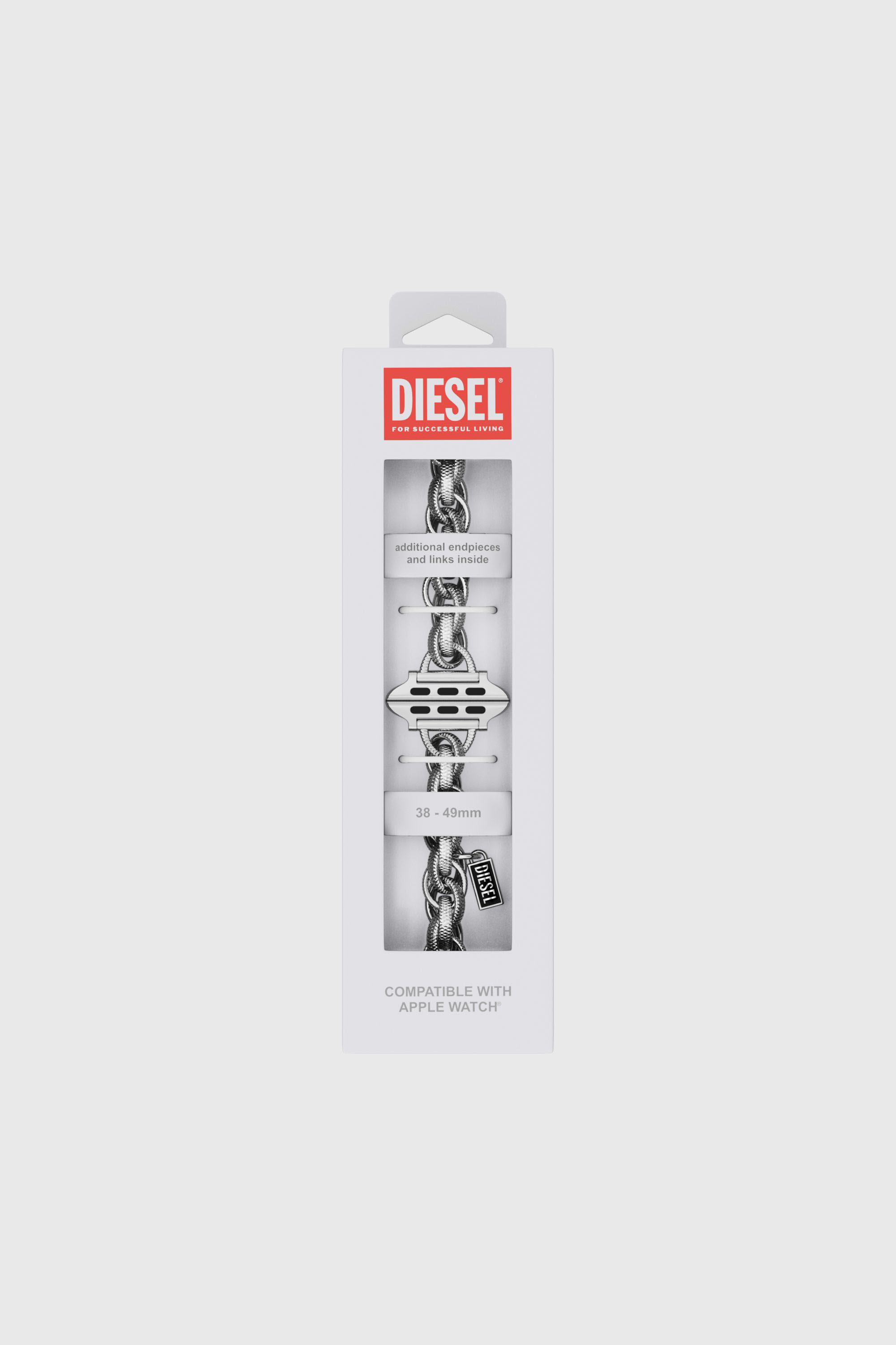 Diesel - DSS028 WATCH, Herren Edelstahl-Armband f&uuml;r apple watch&reg;, 38-49mm in Silber - 2