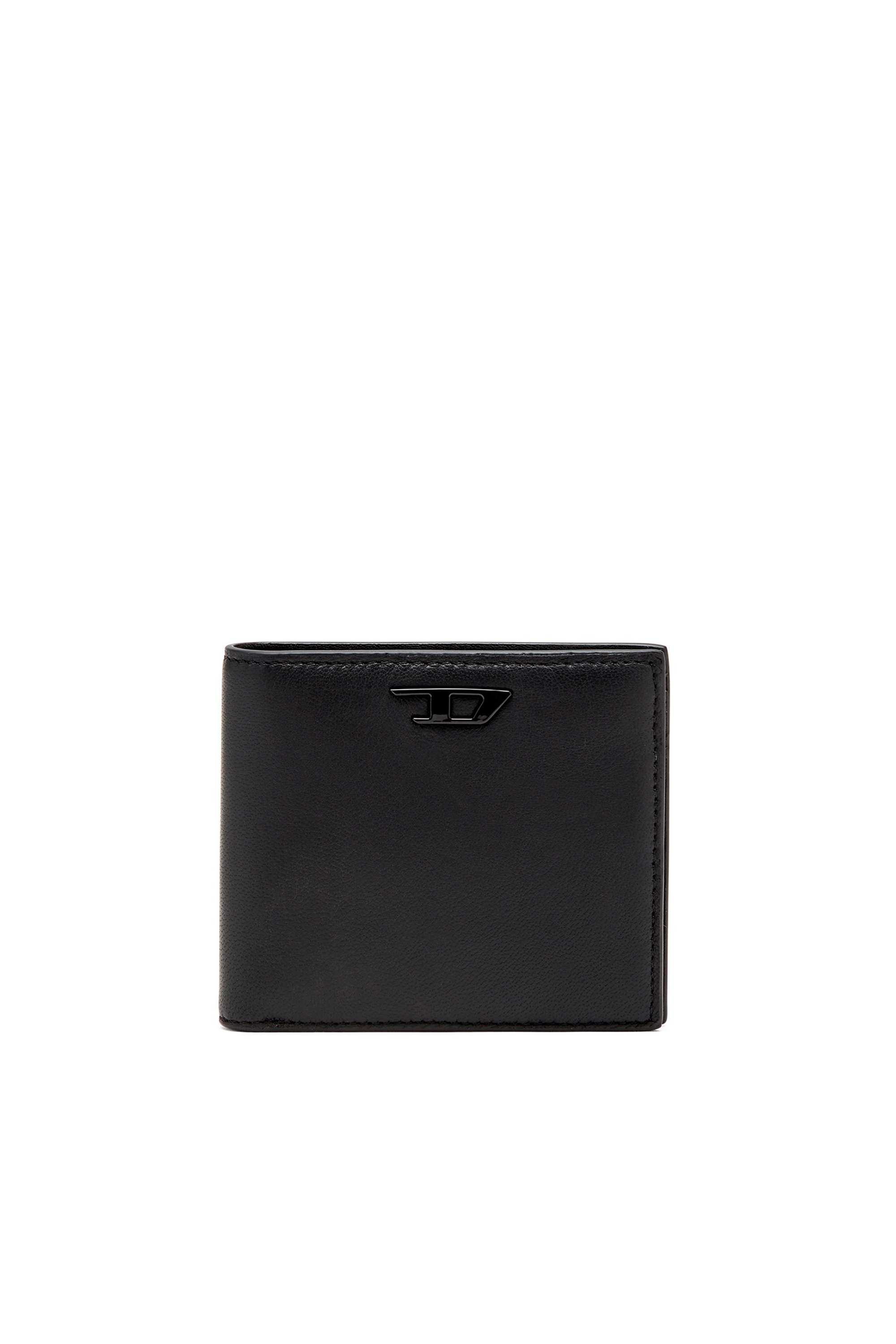 Diesel - RAVE BI-FOLD COIN S, Herren Bifold-Portemonnaie aus Nappaleder in Schwarz - 1