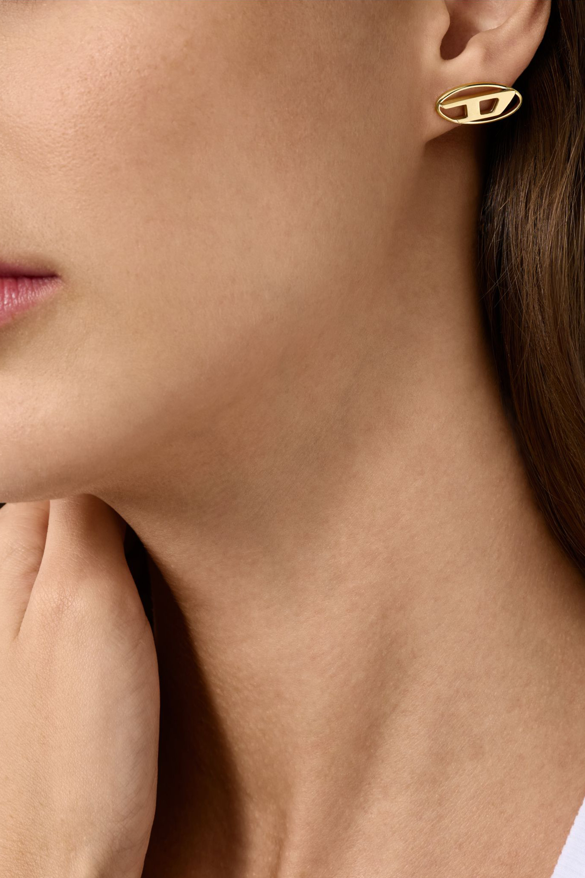 Diesel - DX1590710 JEWEL, Unisex Ohrstecker aus goldfarbenem Edelstahl in Gold - 3