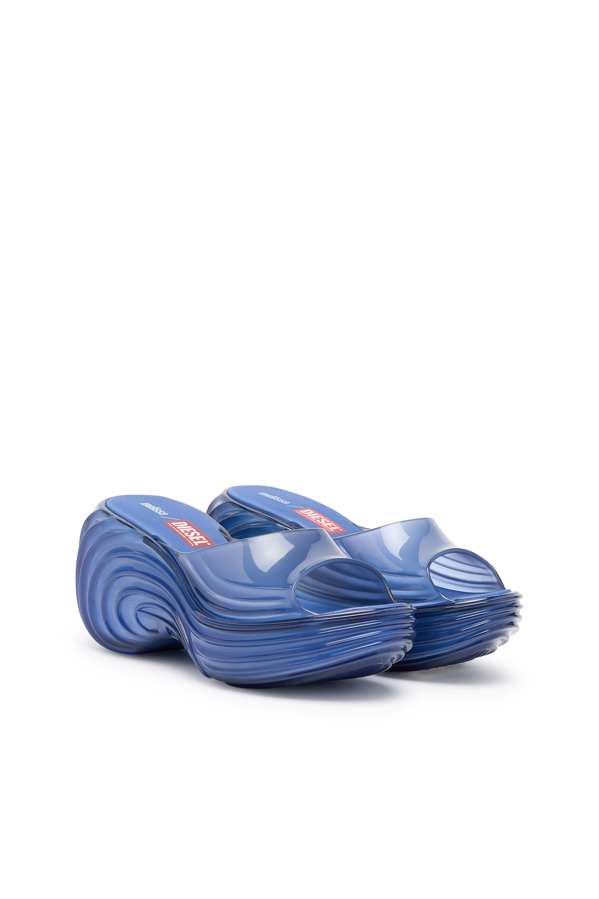 Diesel - MELISSA QUANTUM PLATFORM, Damen Plateau-Pantolette aus Melflex&reg; in Blau - 2