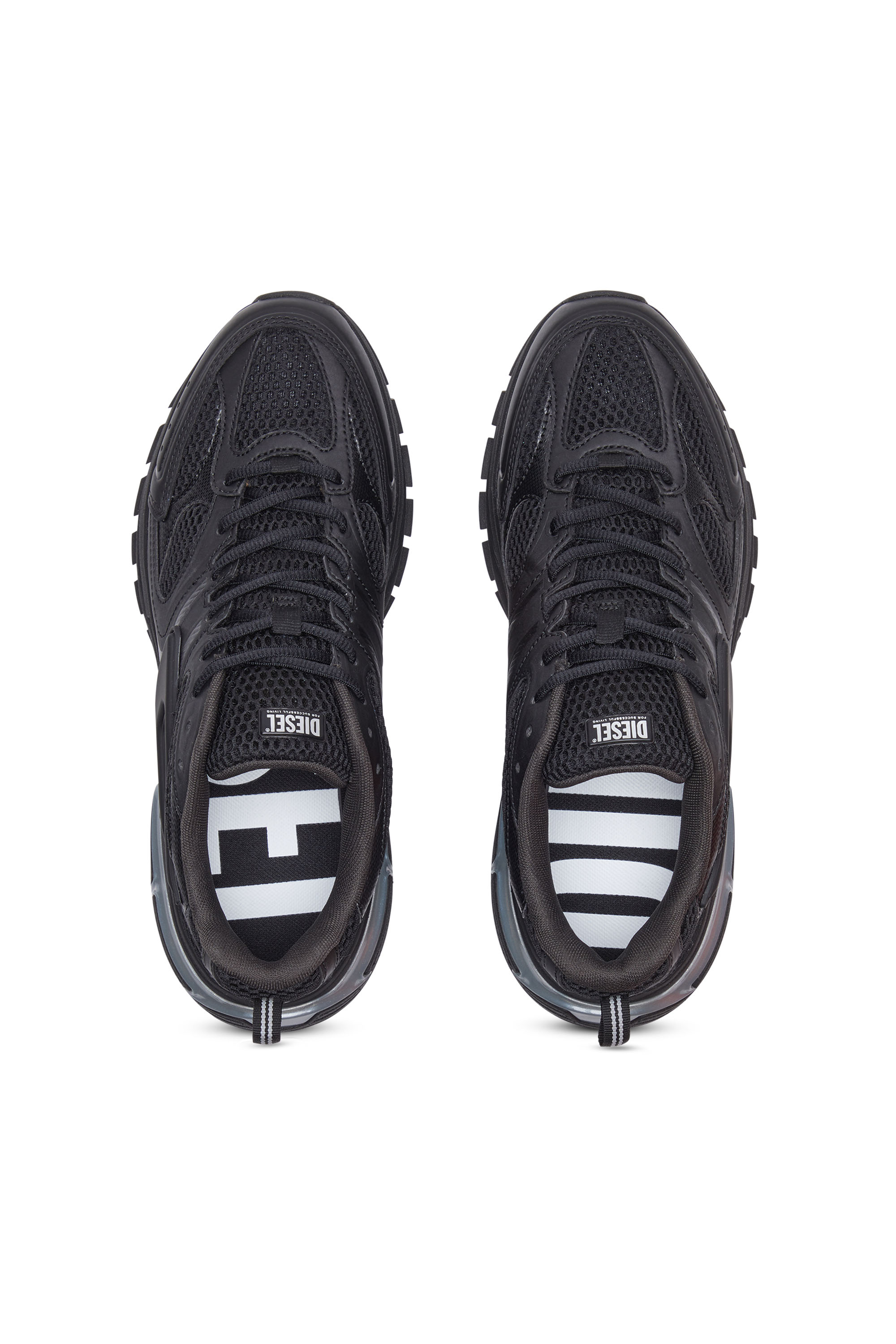Diesel - S-SERENDIPITY PRO-X1, Man S-Serendipity Pro-X1 - Mesh sneakers with embossed overlays in Black - Image 5