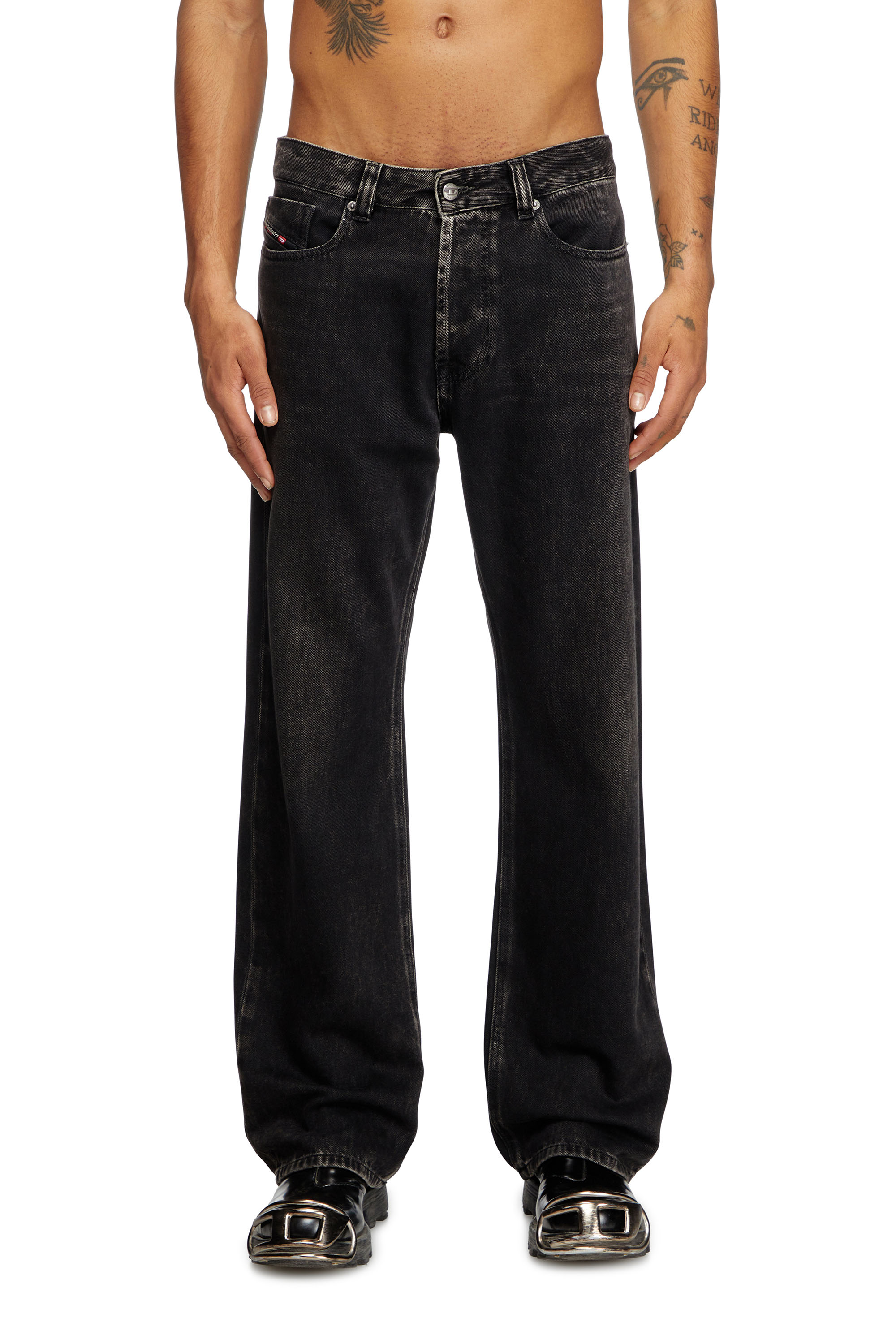 Diesel - Herren Relaxed Jeans 1980 D-Eeper 09J96, Schwarz/Dunkelgrau - 1